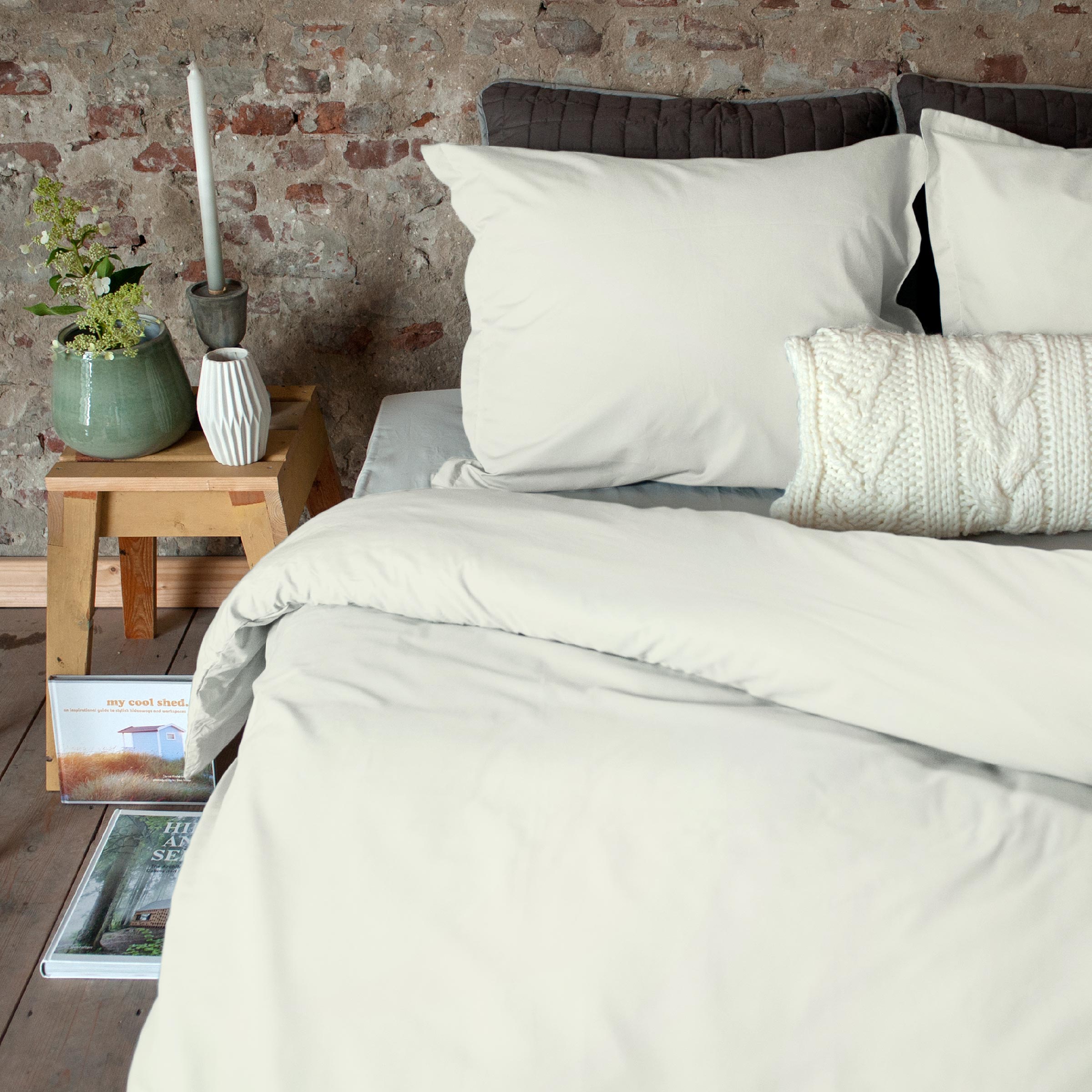 Dommelin Dekbedovertrek Set Percal 400TC Ecru Dommelin Dekbedovertrek Set Percal 400TC Ecru