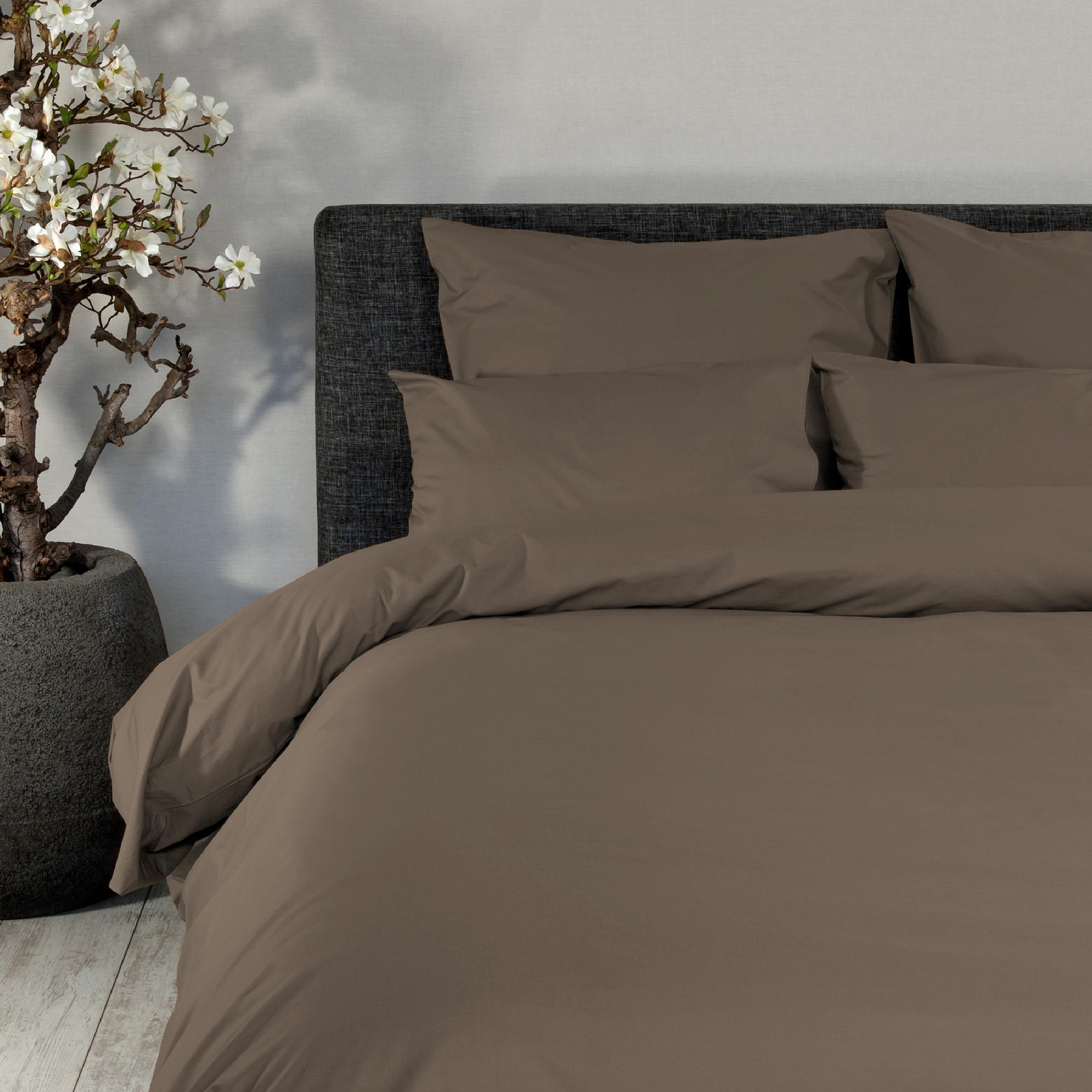 Dommelin Dekbedovertrek Set Percal 200TC Nootmuskaat  Dommelin Dekbedovertrek Set Percal 200TC Nootmuskaat