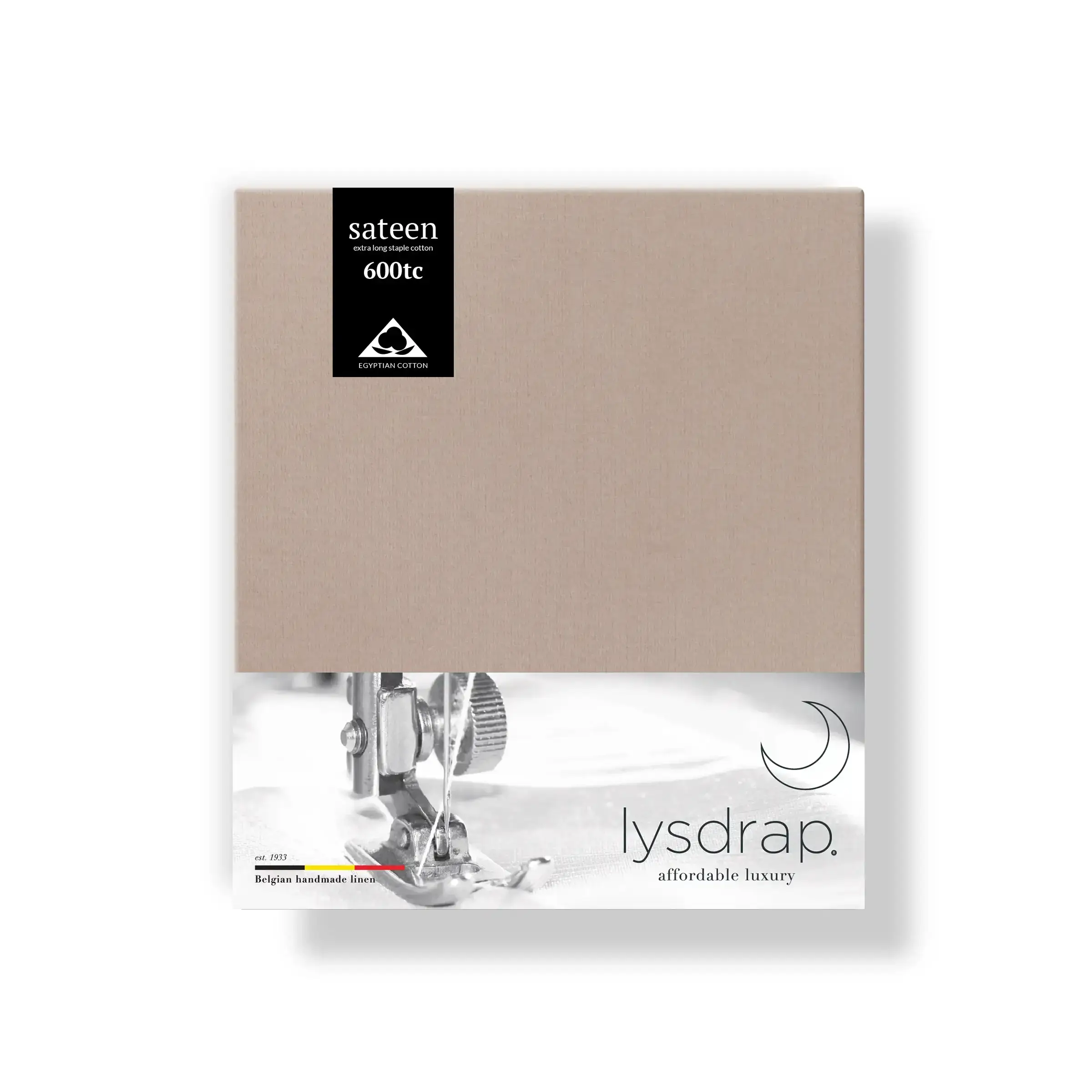 Lysdrap Kussensloop Virgo Satijn 600TC Nude