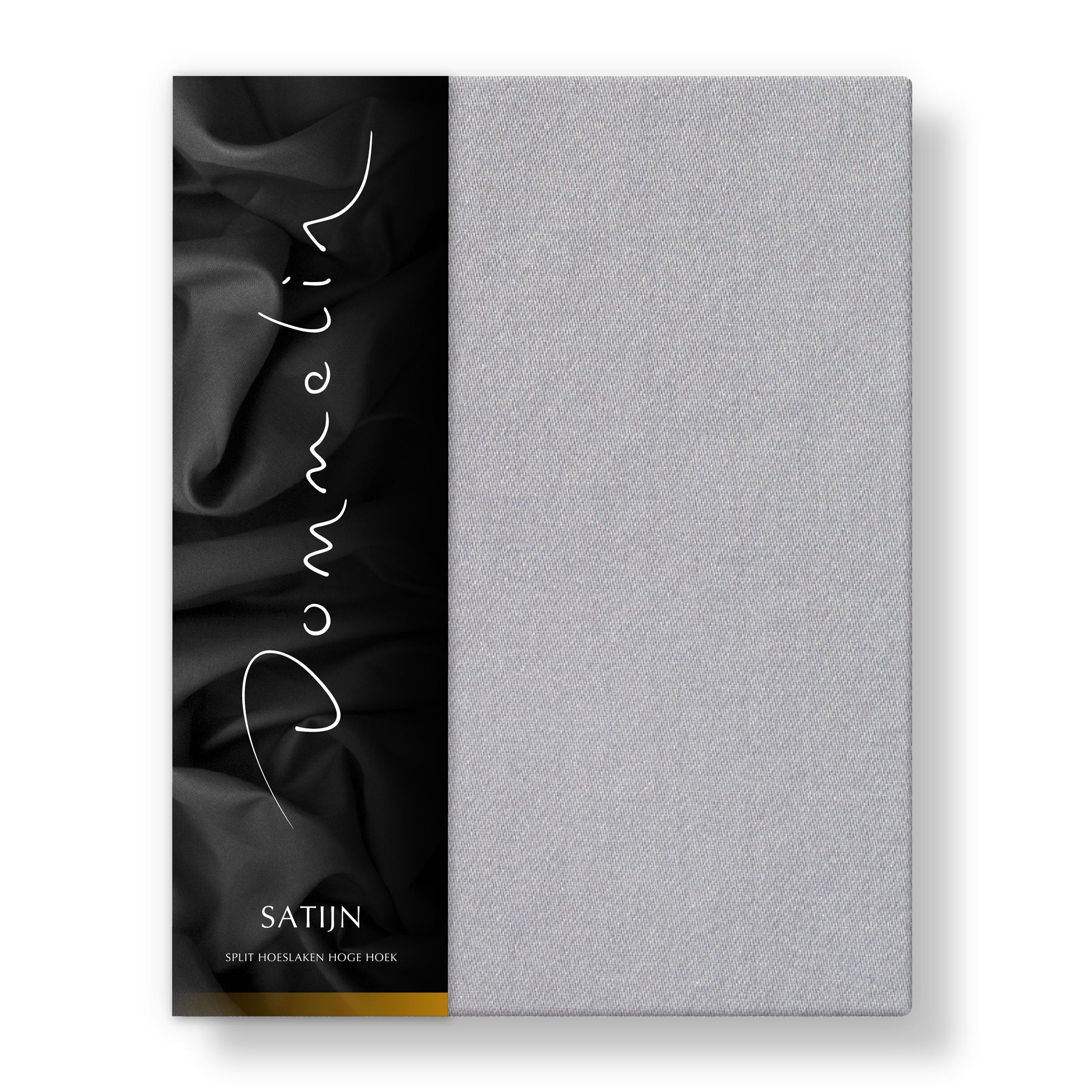 Dommelin Split Hoeslaken Hoge Hoek Satijn 300TC Muisgrijs