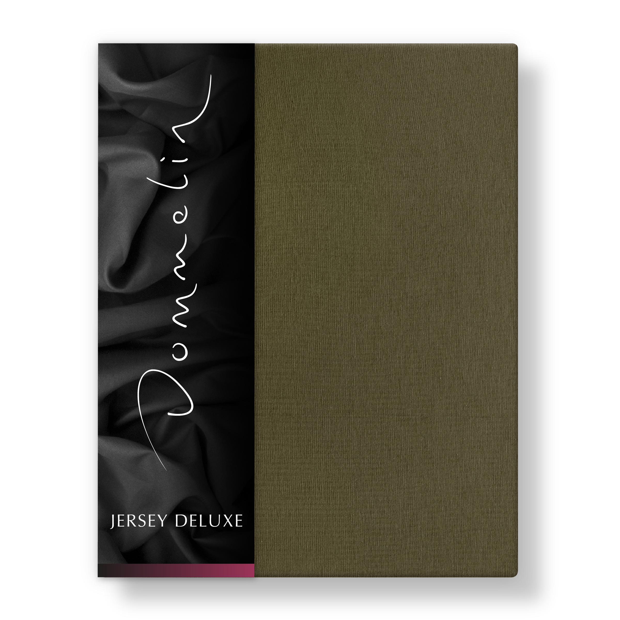 Dommelin Dubbel Split Hoeslaken Jersey Deluxe Olijf  