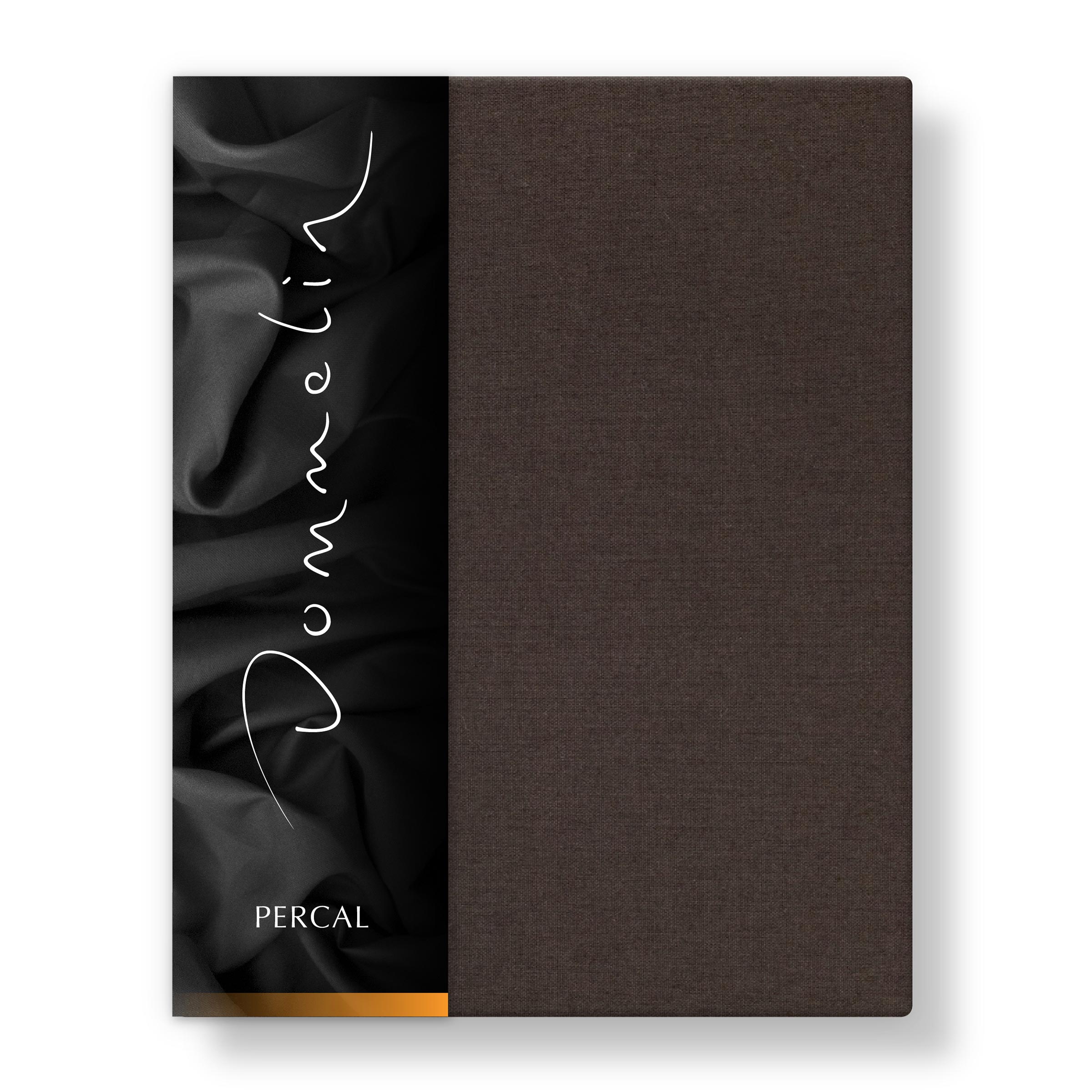 Dommelin Hoeslaken Hoge Hoek Percal 200TC Bruin