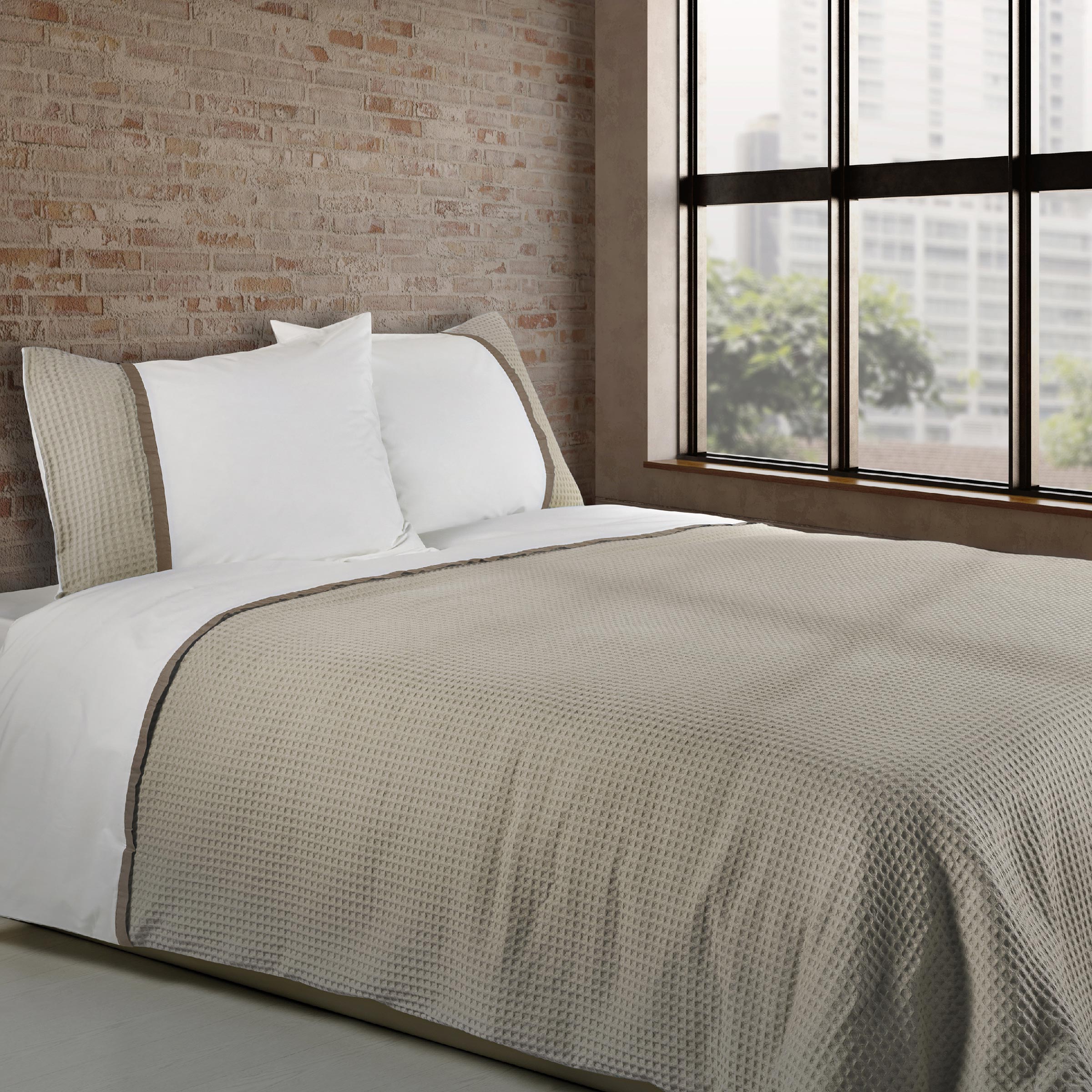 Dommelin Dekbedovertrekset Bari Percal 200TC Kaki - Nootmuskaat Dommelin Dekbedovertrekset Bari Percal 200TC Kaki - Nootmuskaat