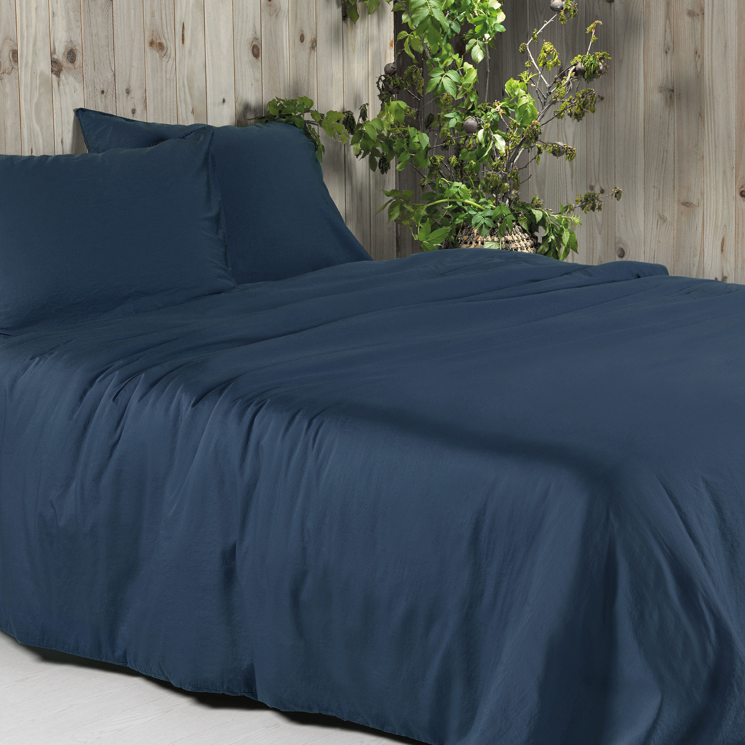 Dommelin Dekbedovertrekset Lavado Stonewashed Satijn 300TC Nachtblauw Dommelin Dekbedovertrekset Lavado Stonewashed Satijn 300TC Nachtblauw