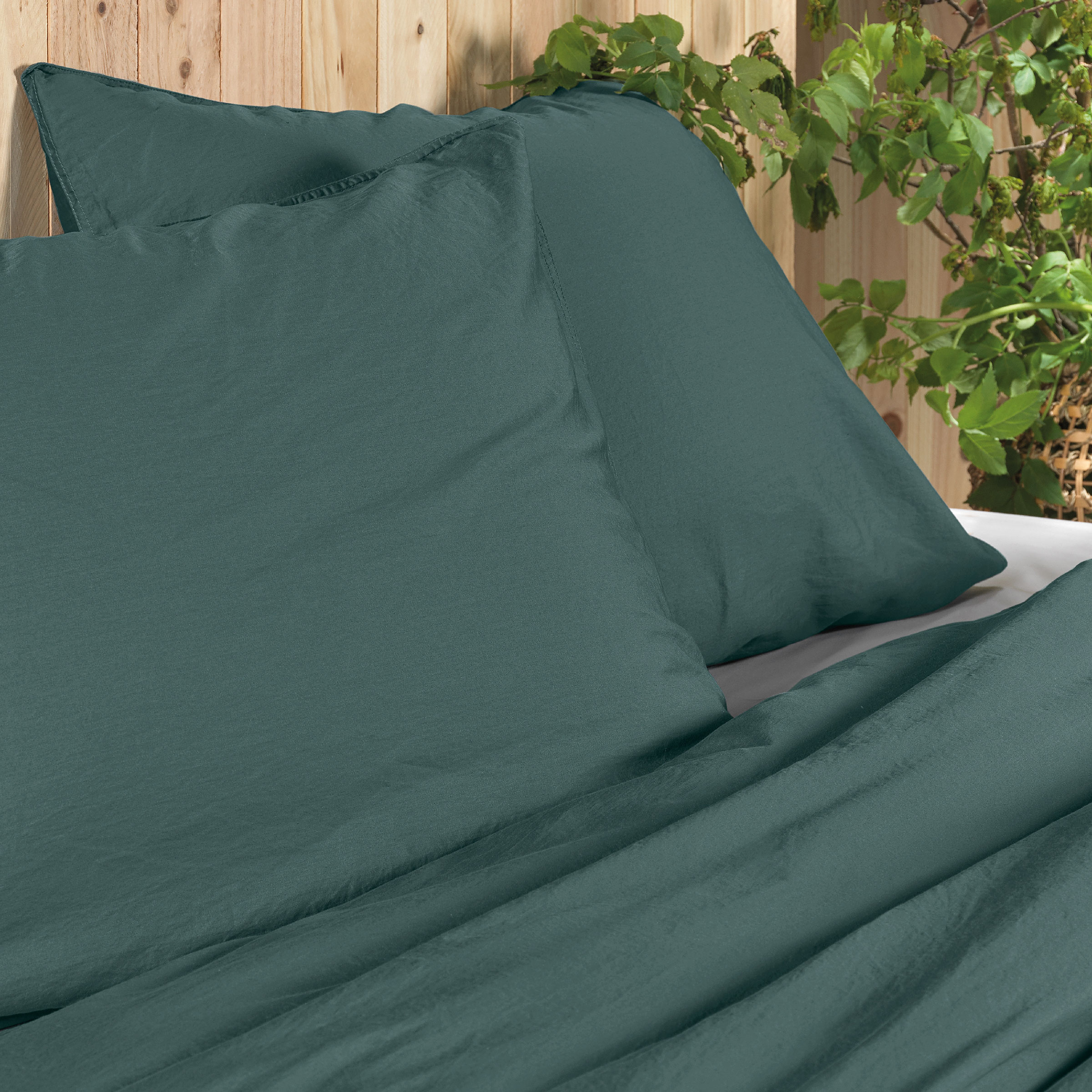 Dommelin Kussensloop Lavado Stonewashed Satijn 300TC Antiekgroen 60 x 70 cm Dommelin Kussensloop Lavado Stonewashed Satijn 300TC Antiekgroen 60 x 70 cm