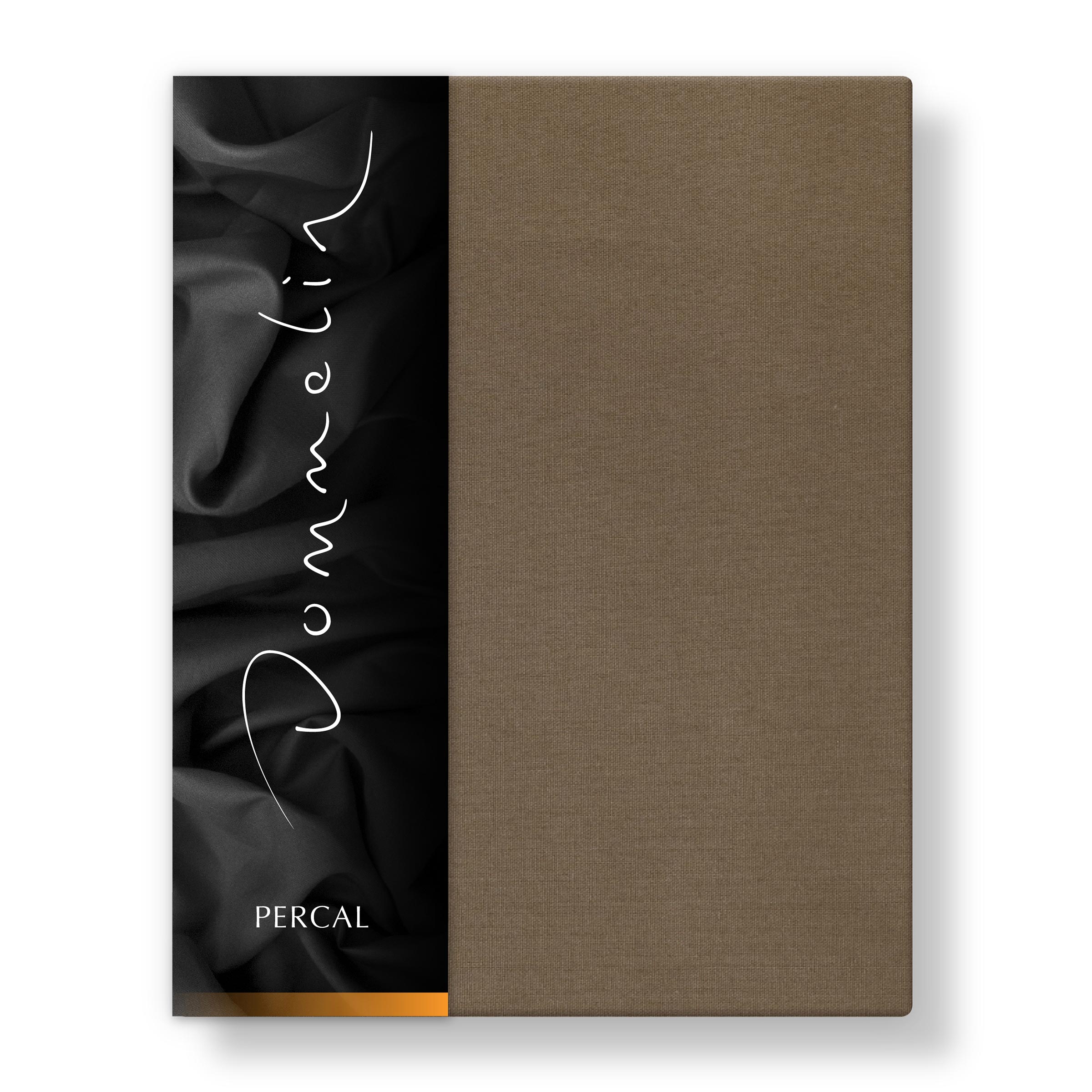 Dommelin Dubbel Split Topper Hoeslaken Percal 200TC Cappuccino