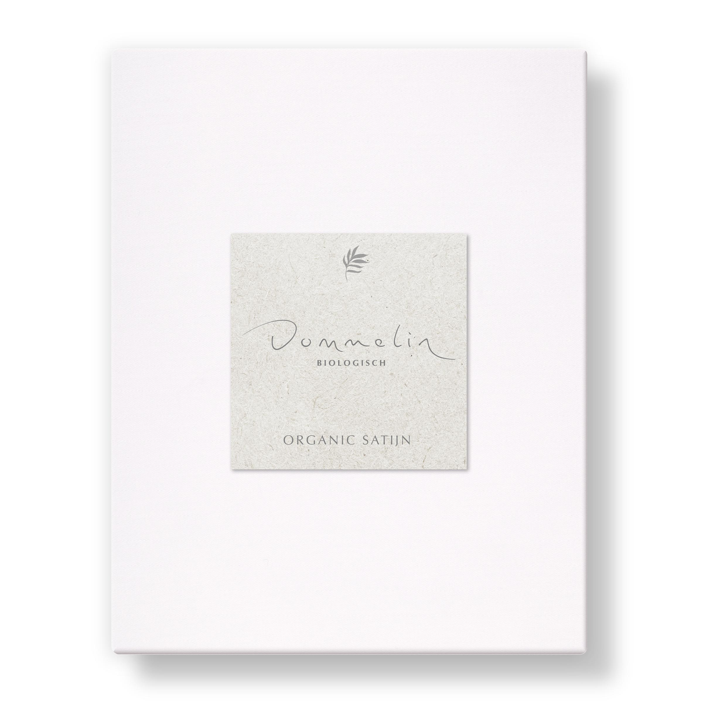 Dommelin Dubbel Split Hoeslaken Organic Satijn 300TC Wit    Dommelin Dubbel Split Hoeslaken Organic Satijn 300TC Wit