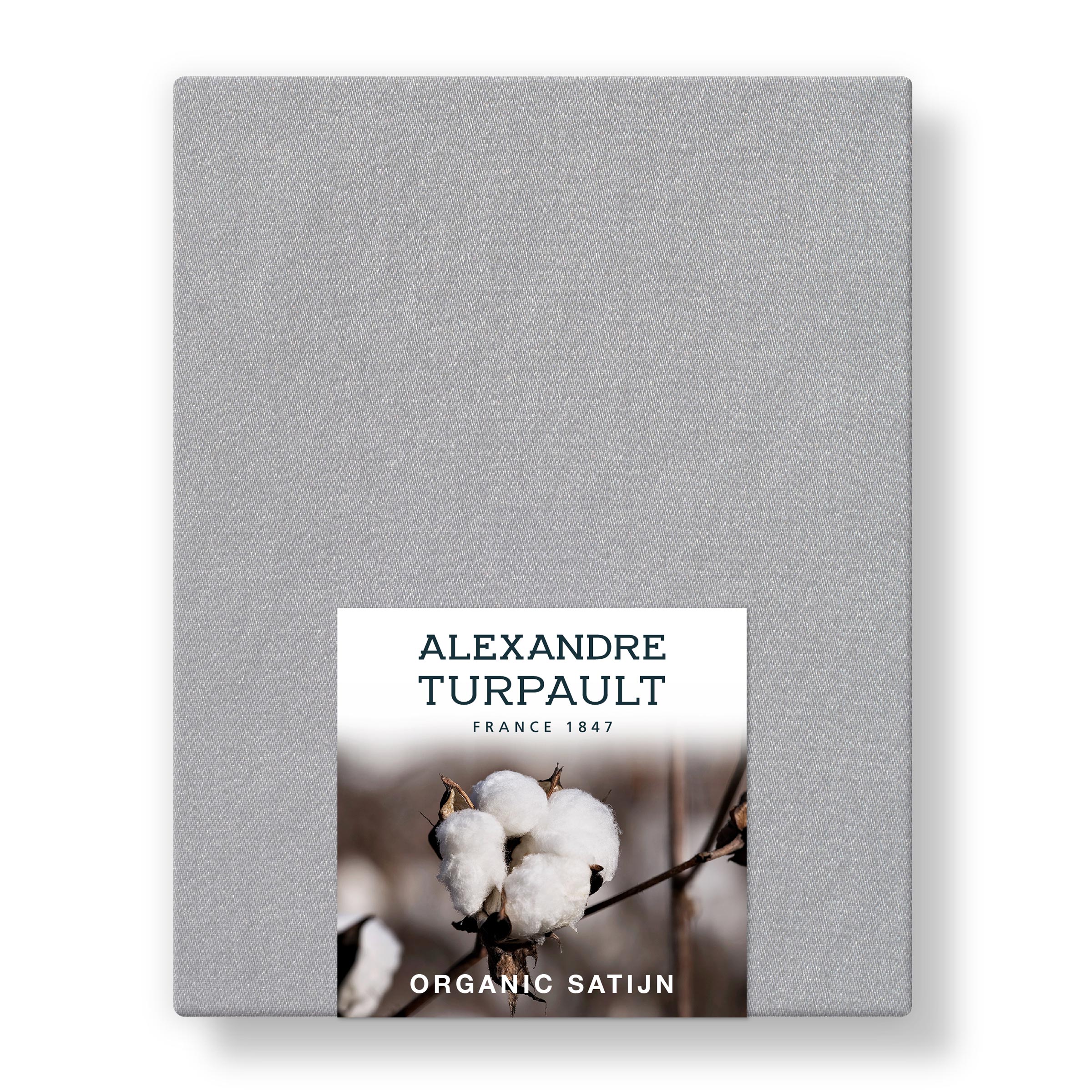 Alexandre Turpault Hoeslaken Teophile Organic Satijn Argent 200 x 200 cm H30 Alexandre Turpault Hoeslaken Teophile Organic Satijn Argent 200 x 200 cm H30