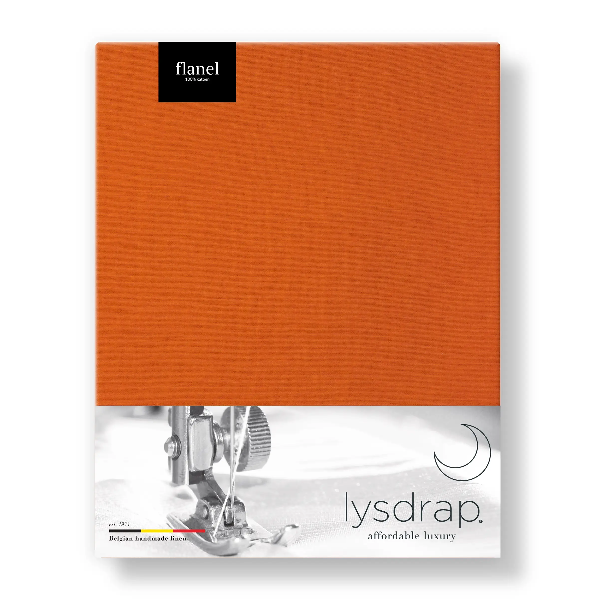 Lysdrap Hoeslaken Hoge Hoek Flanel 140 gr/m2 Orange