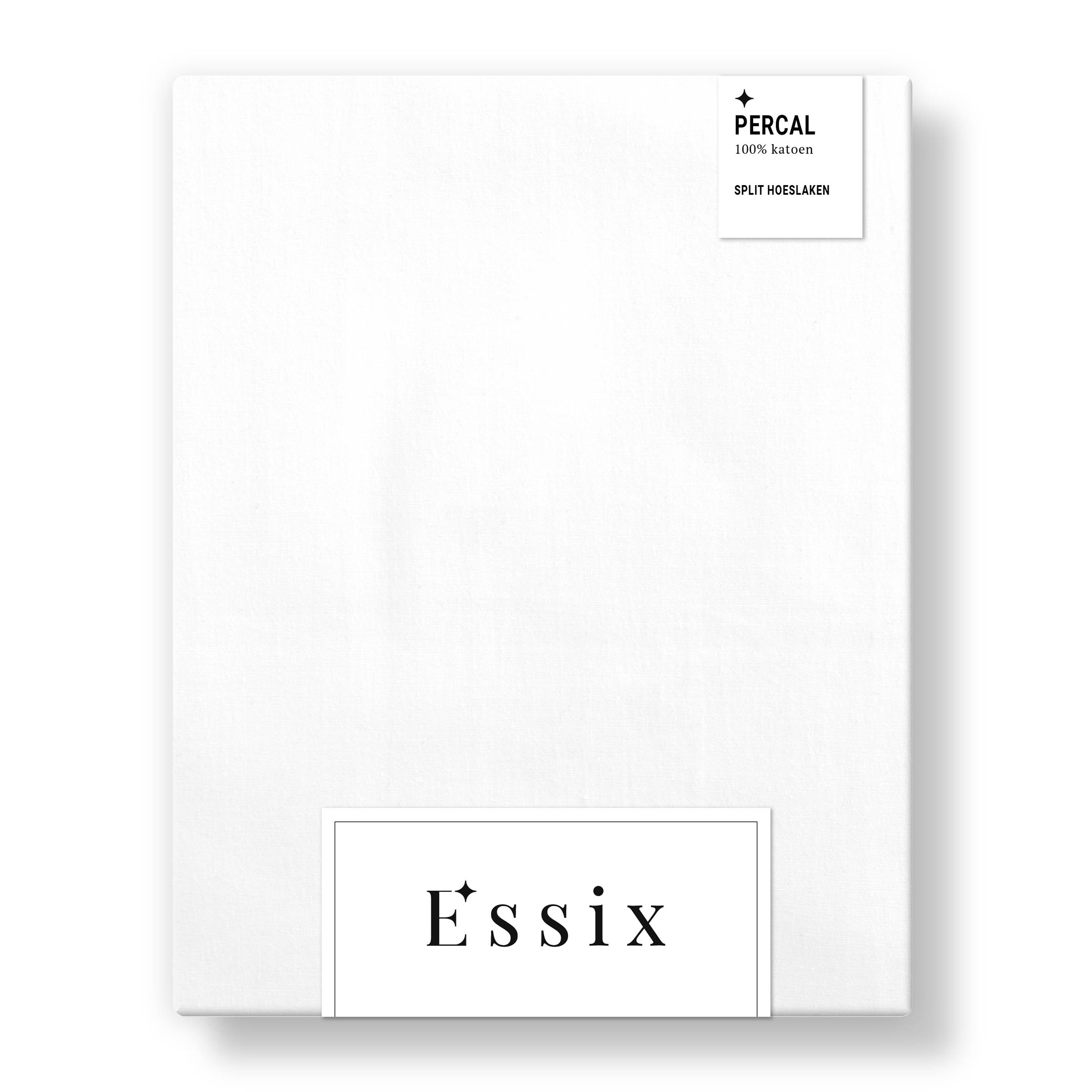 Essix Split Hoeslaken Premiere Percal 200TC Wit Essix Split Hoeslaken Premiere Percal 200TC Wit