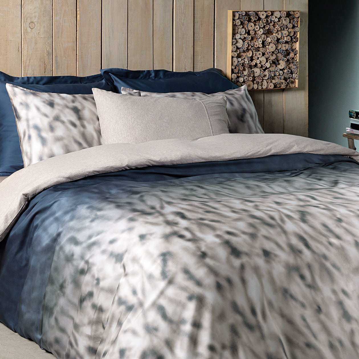 Dommelin Dekbedovertrekset Shadow Satijn 400TC Petrol 240 x 200/220 cm incl. 2 kussenslopen 60 x 70 cm