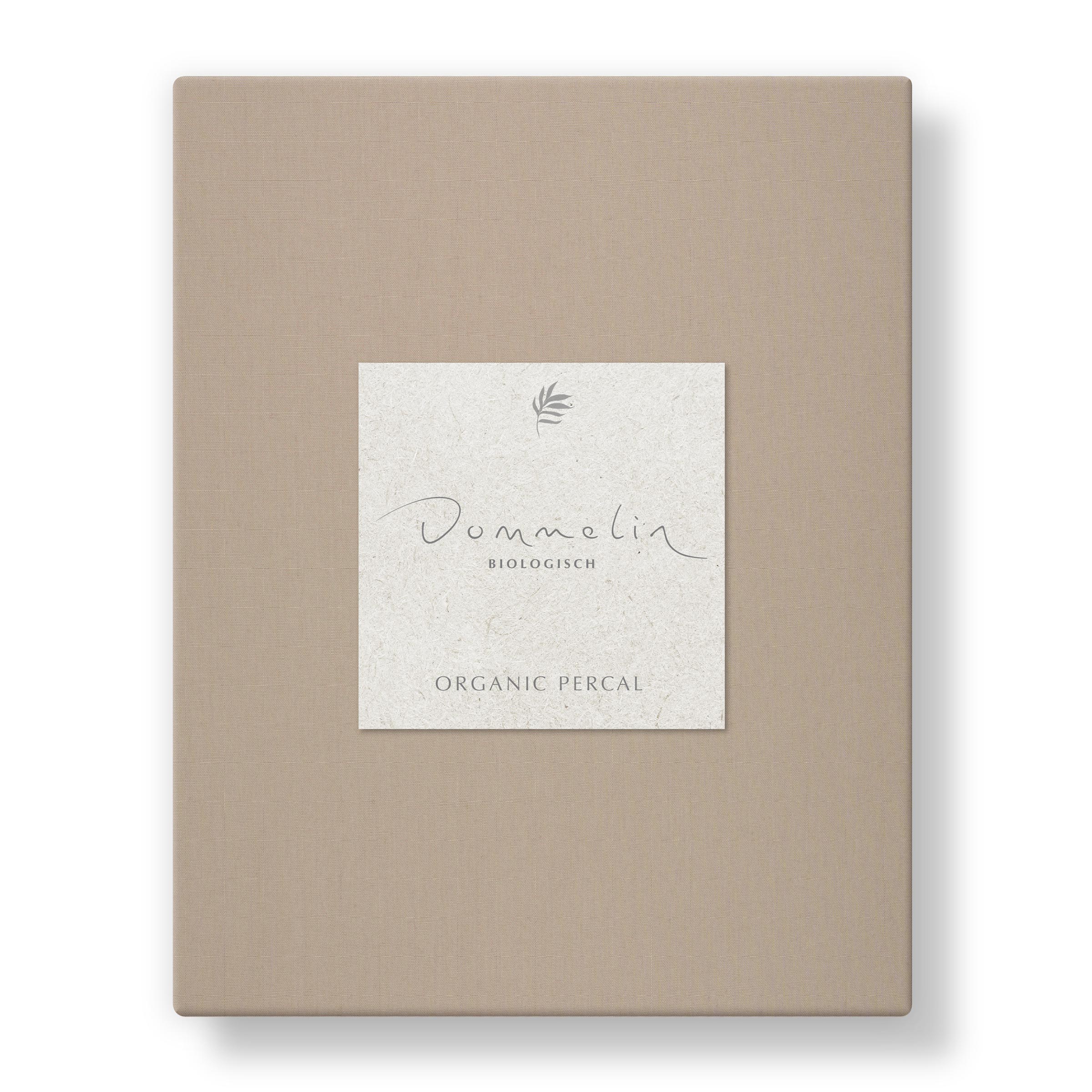 Dommelin Dubbel Split Topper Hoeslaken Organic Percal 200TC Hazelnoot