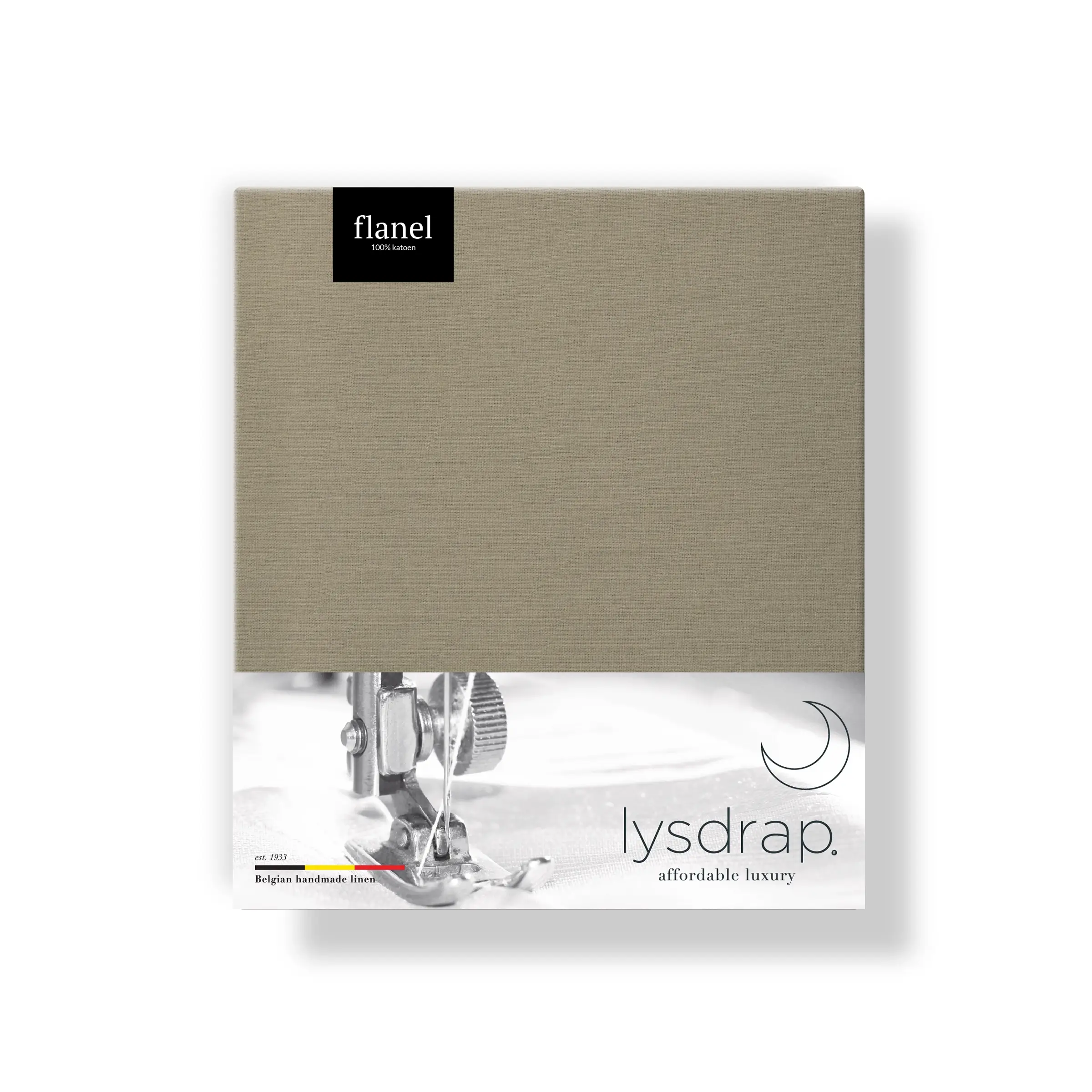 Lysdrap Kussensloop Volant Virgo Flanel 140 gr/m2 Cobblestone