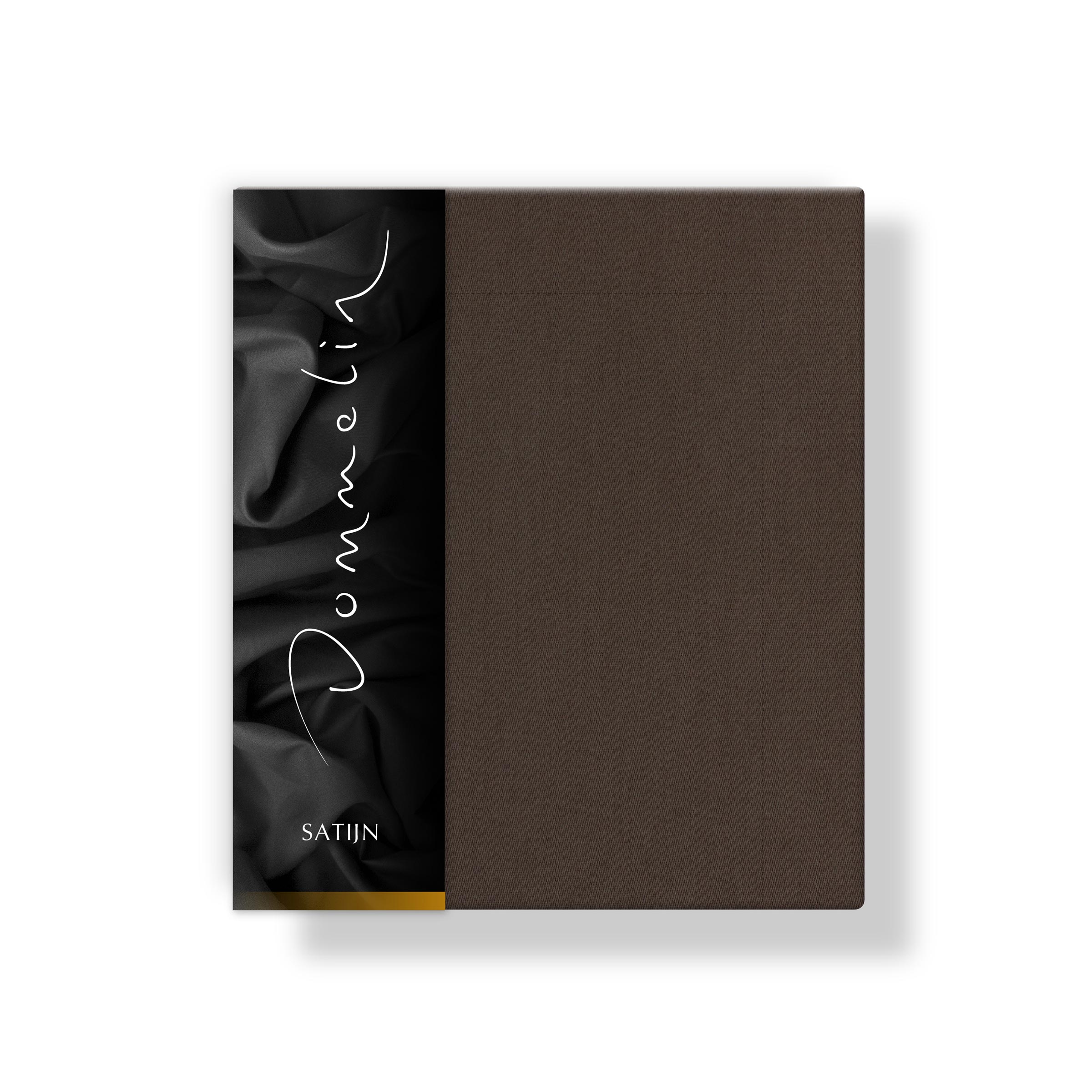 Dommelin Kussensloop Volant Satijn 300TC Bruin 60 x 70 cm