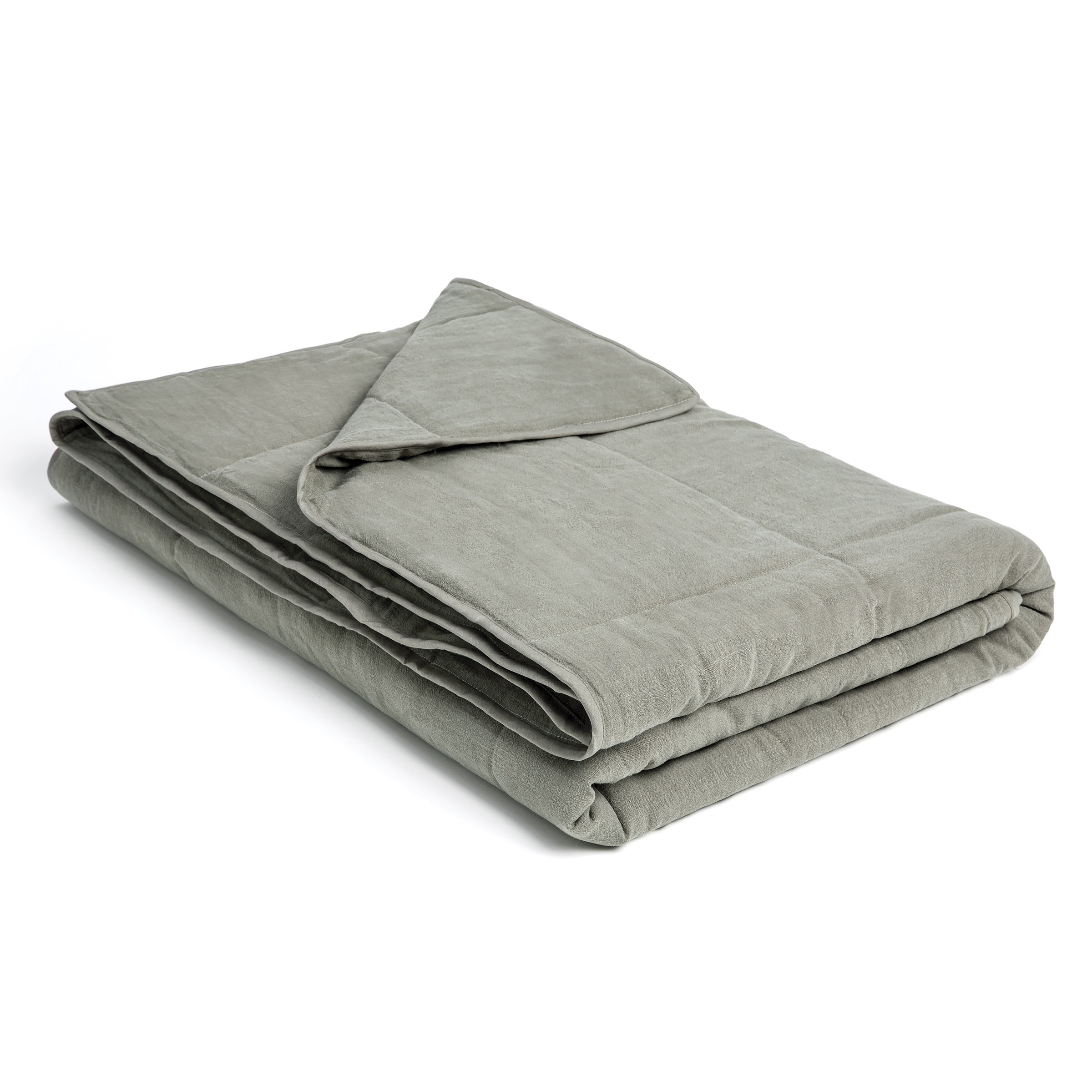 Mrs.Me Bedeind Sprei Cargo Stonewashed Organic Linnen Sage 135 x 300 cm Deken