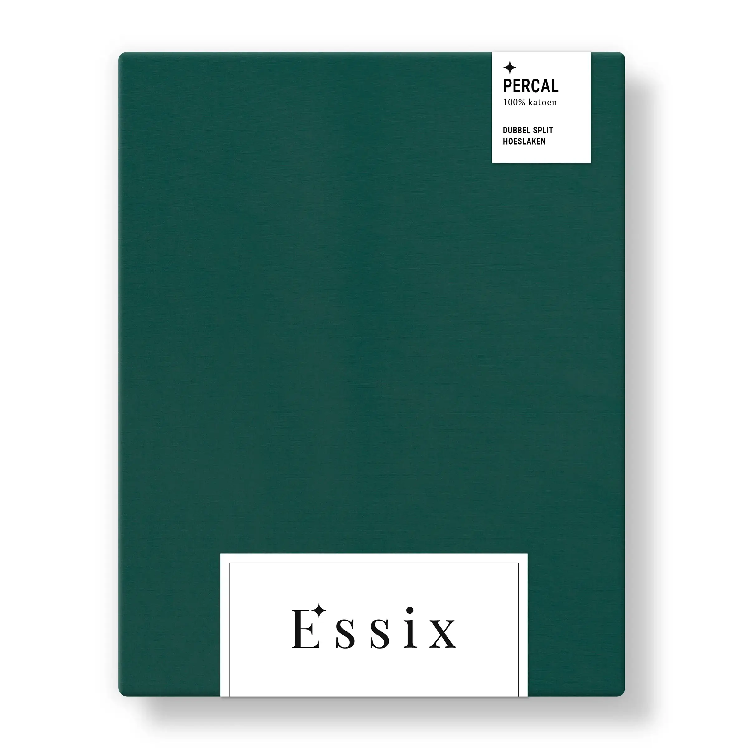 Essix Dubbel Split Hoeslaken Premiere Percal 200TC Foret Essix Dubbel Split Hoeslaken Premiere Percal 200TC Foret