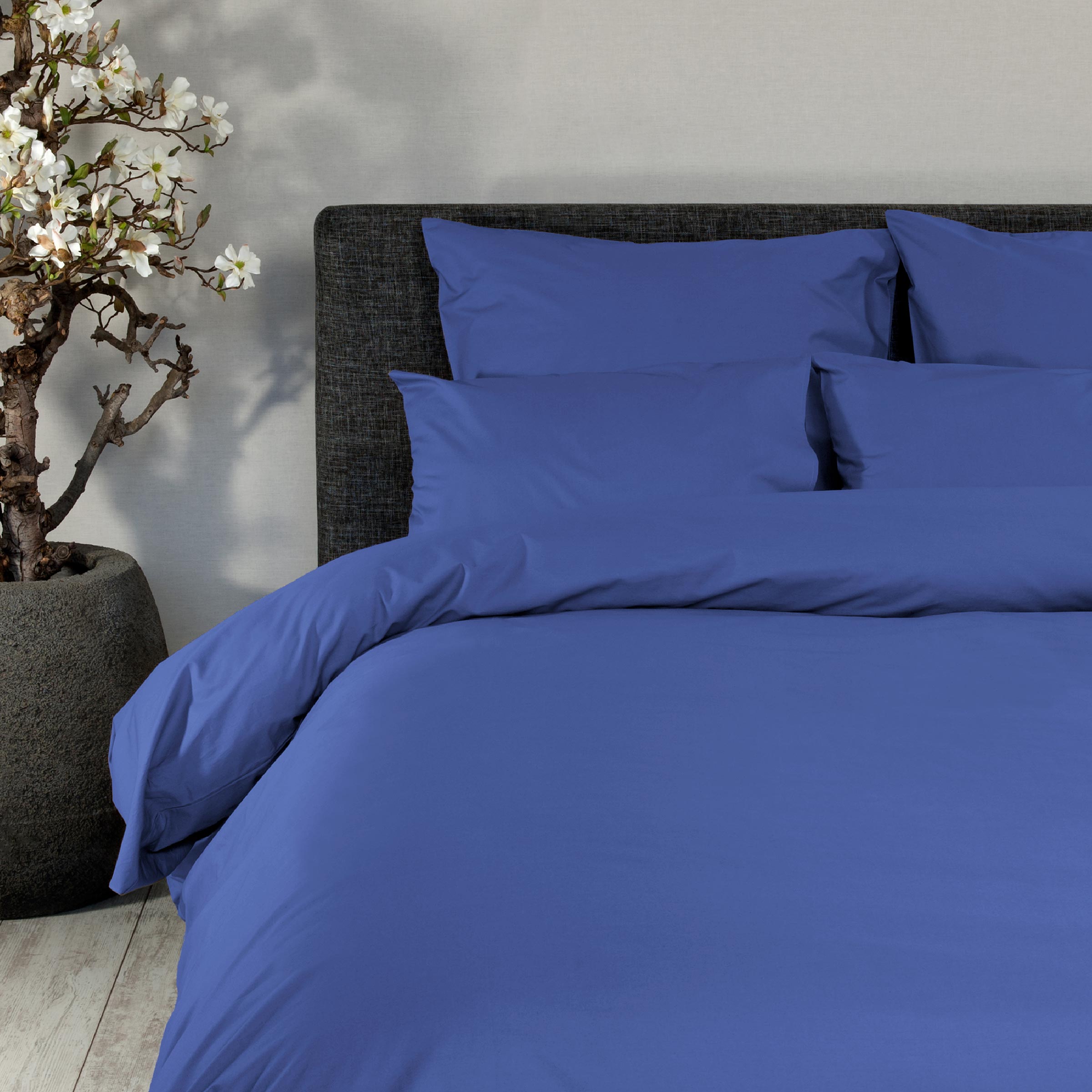 Dommelin Dekbedovertrek Set Percal 200TC Jeansblauw Dommelin Dekbedovertrek Set Percal 200TC Jeansblauw