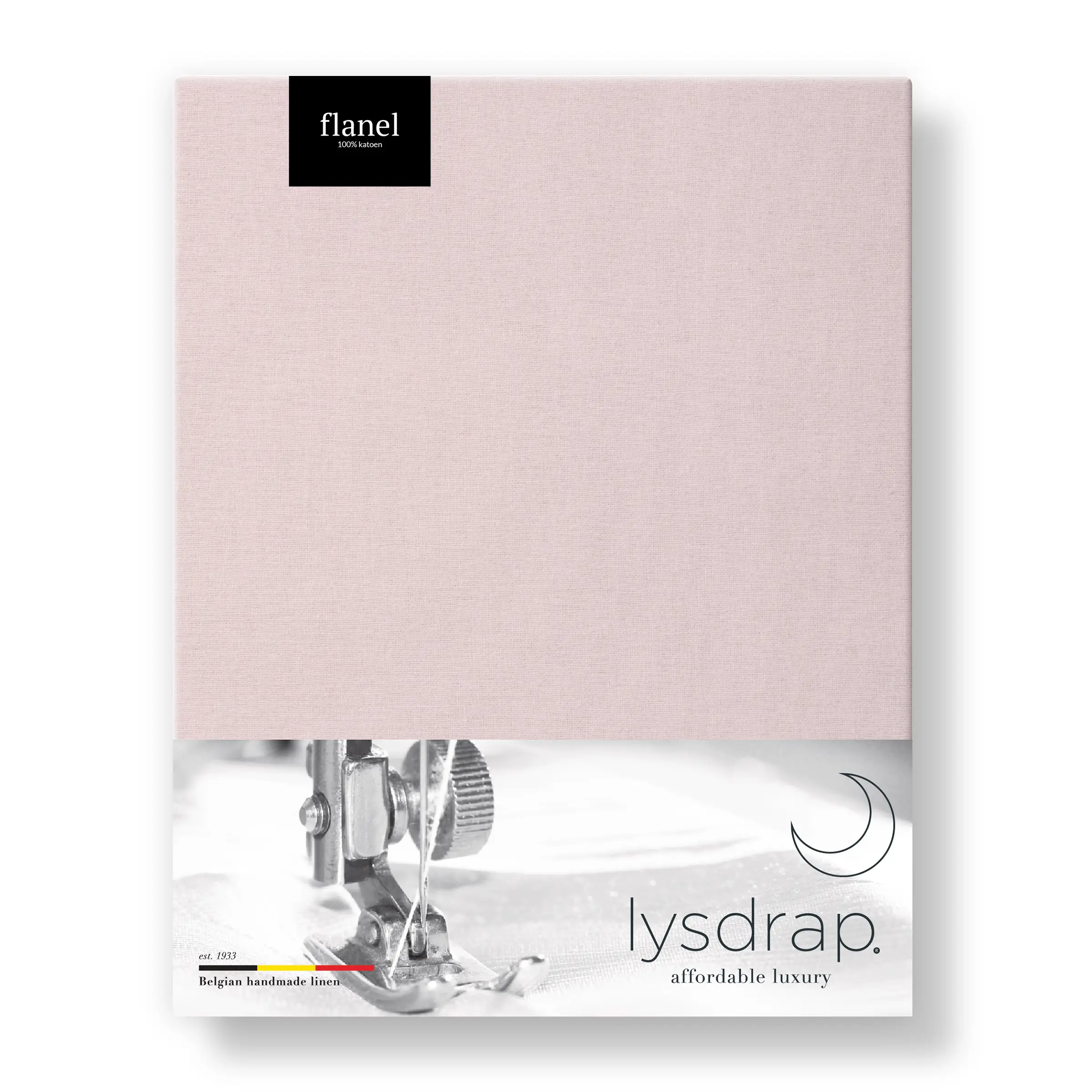 Lysdrap Hoeslaken Flanel 140 gr/m2 Smoke Rose