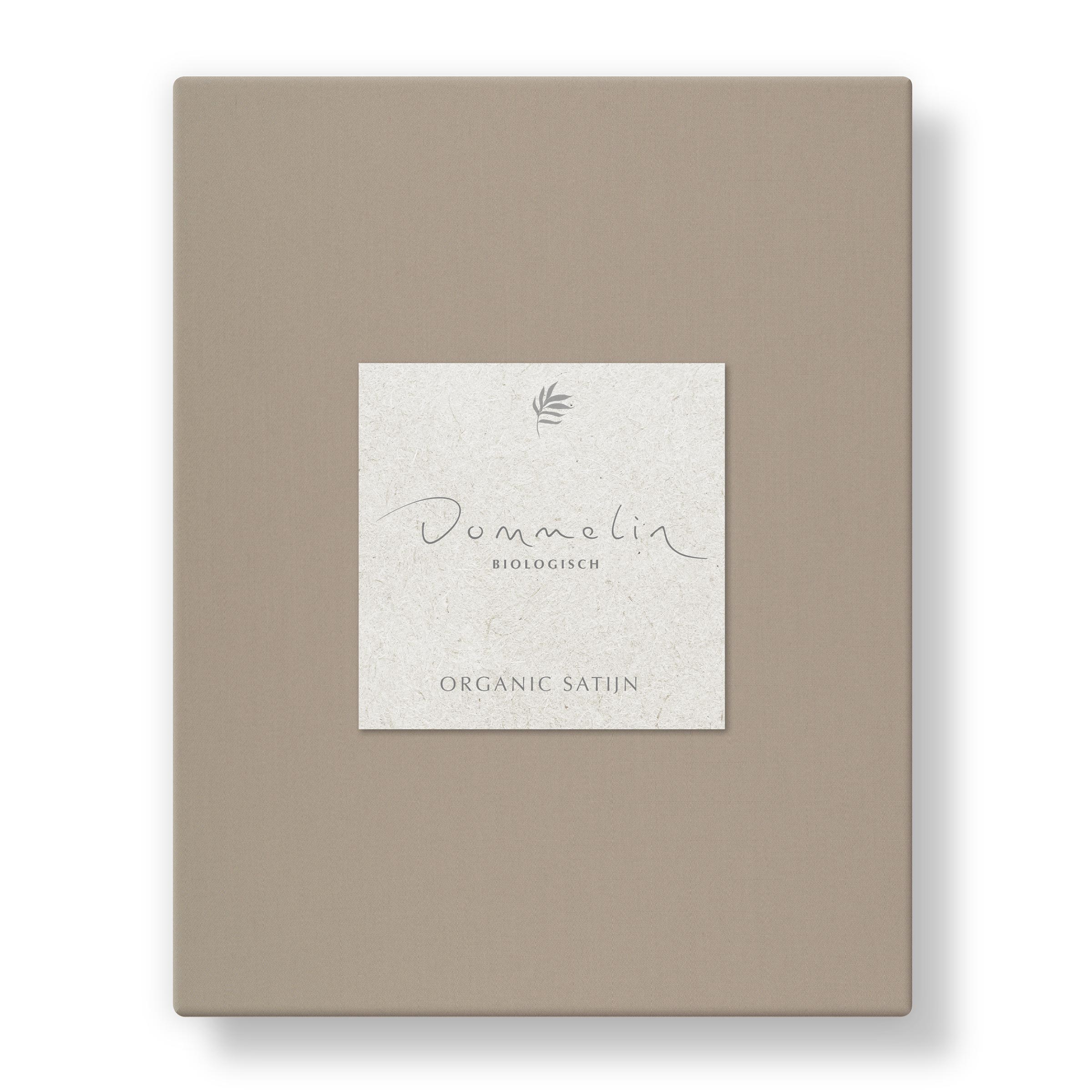 Dommelin Hoeslaken Organic Satijn 300TC Hazelnoot