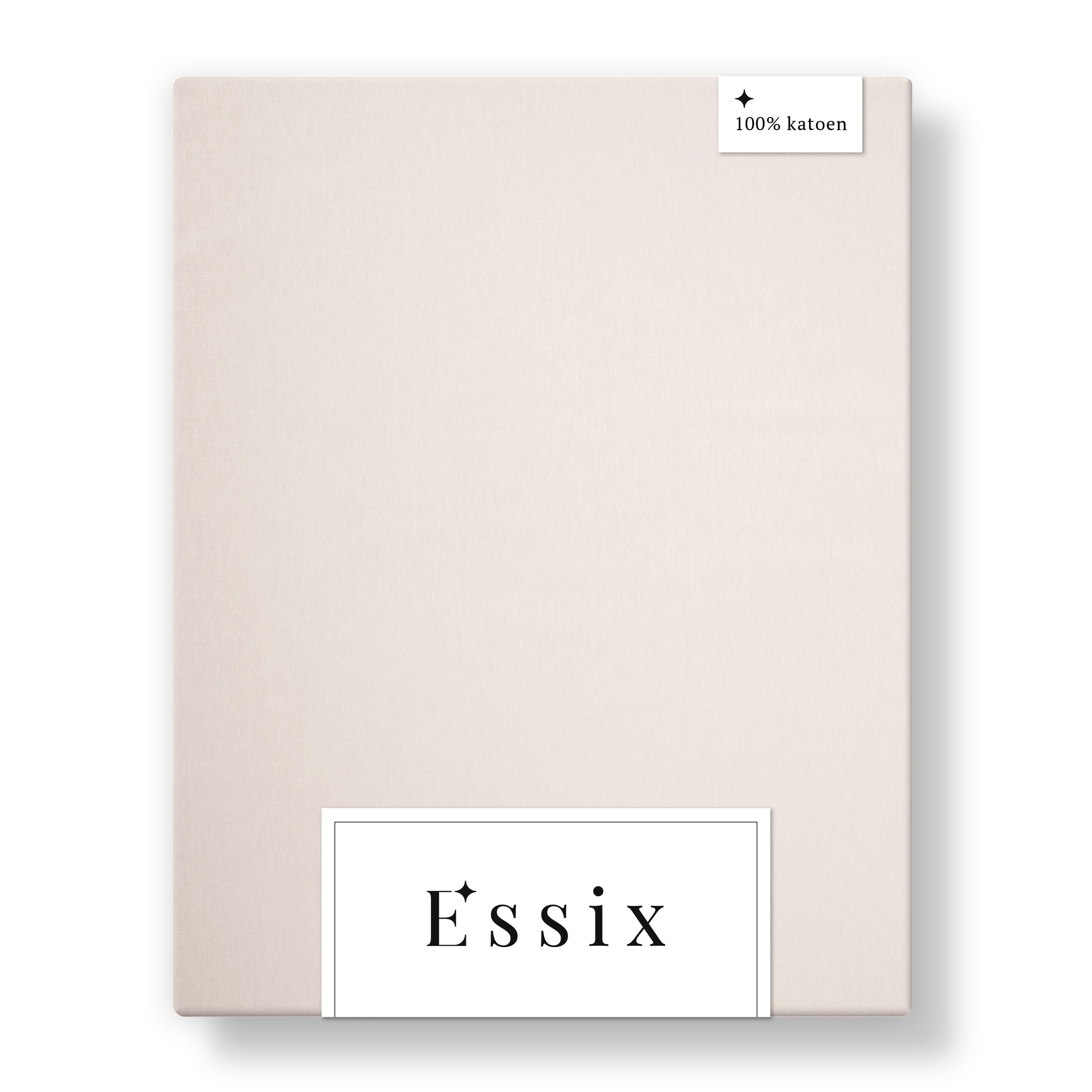 Essix Hoeslaken Tout Doux Katoen 145TC Creme 180 x 210 cm Essix Hoeslaken Tout Doux Katoen 145TC Creme 180 x 210 cm