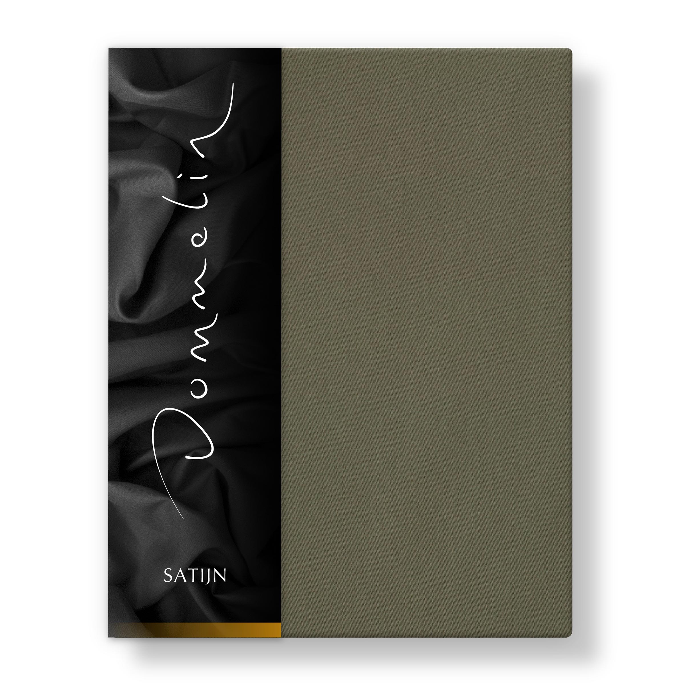 Dommelin Dubbel Split Topper Hoeslaken Satijn 300TC Olijf Dommelin Dubbel Split Topper Hoeslaken Satijn 300TC Olijf