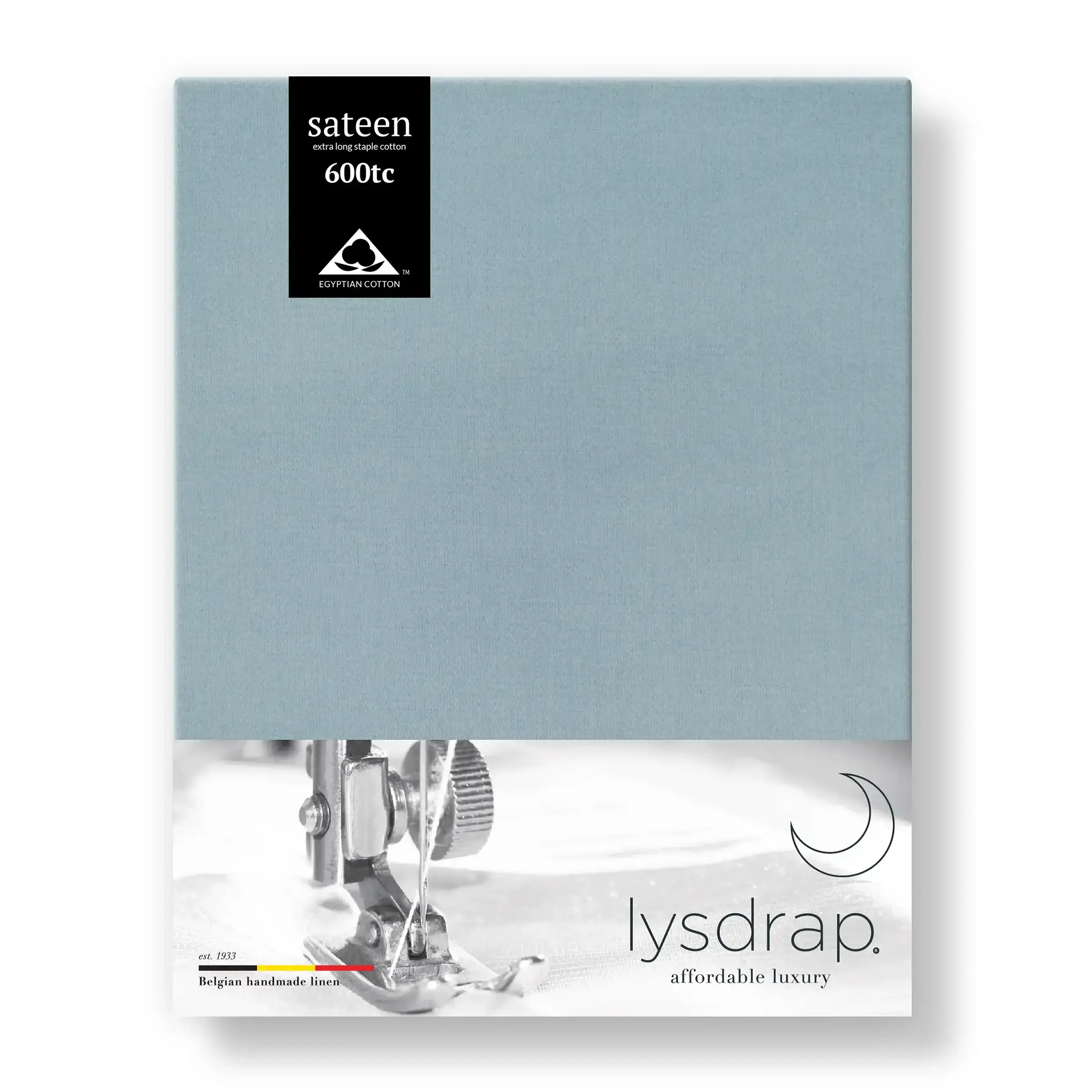 Lysdrap Topper Hoeslaken Satijn 600TC Powder Blue