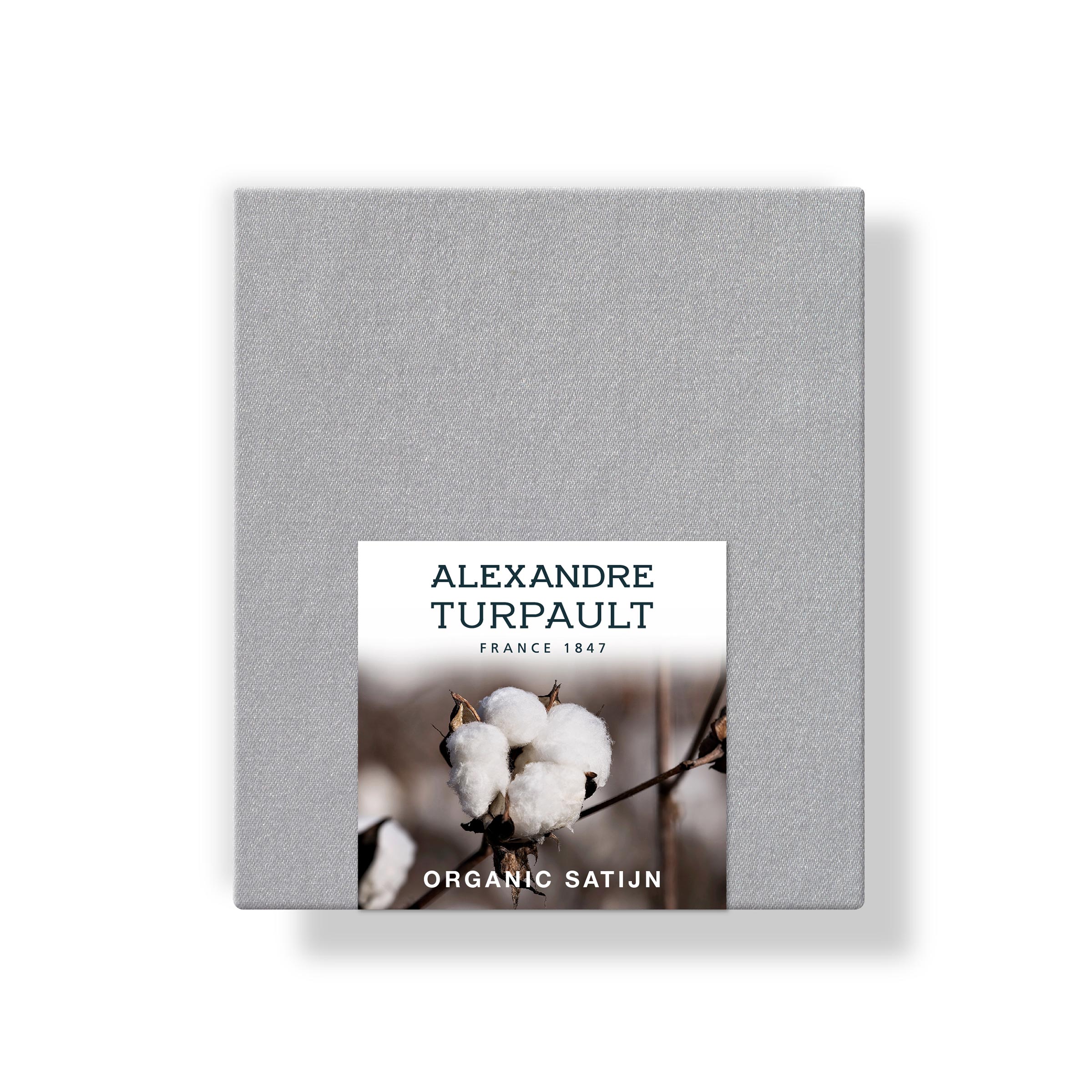 Alexandre Turpault Kussensloop Teophile Organic Satijn 300TC Argent Alexandre Turpault Kussensloop Teophile Organic Satijn 300TC Argent