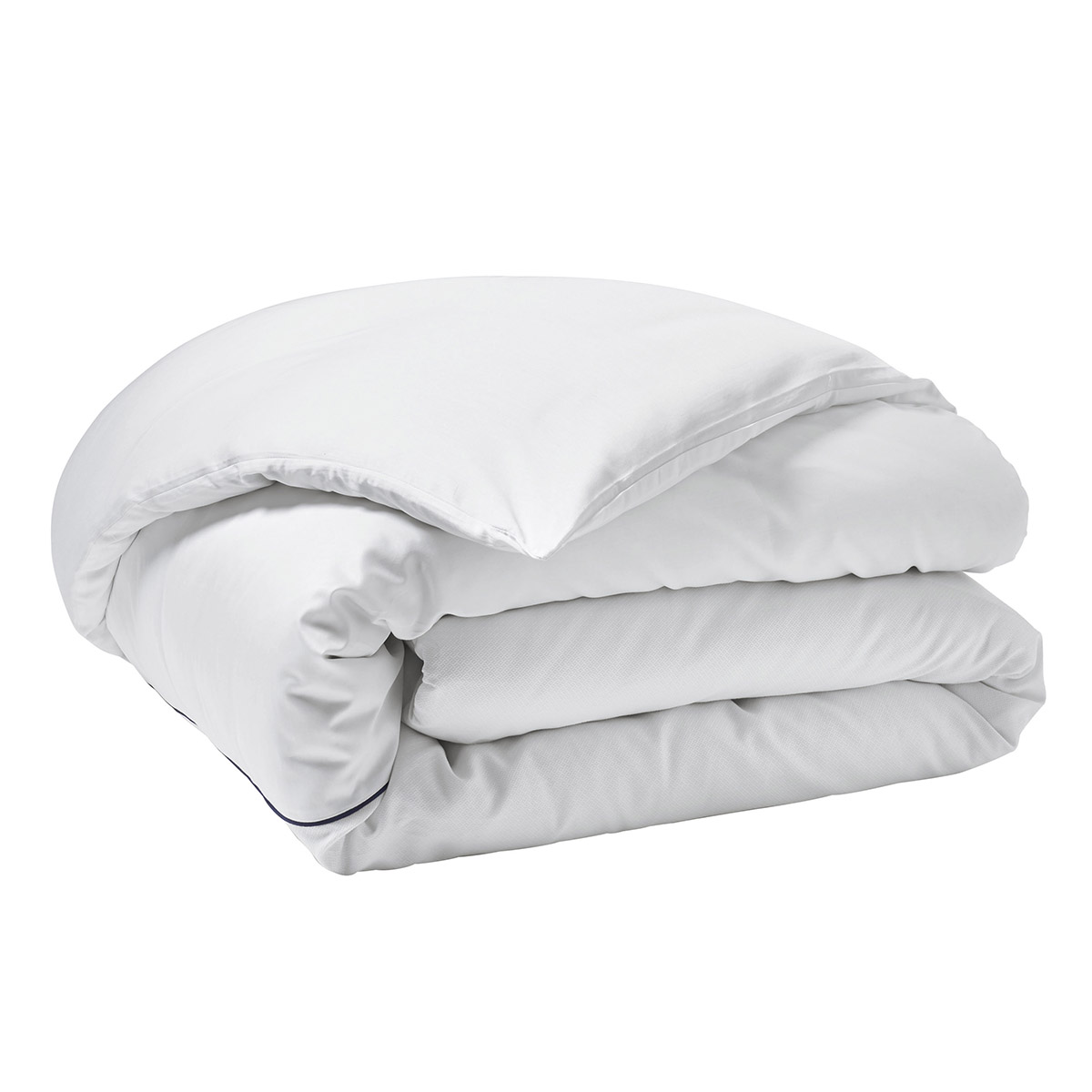 Alexandre Turpault Dekbedovertrek Orsay Organic Jacquard Satijn 300TC Wit - Marine