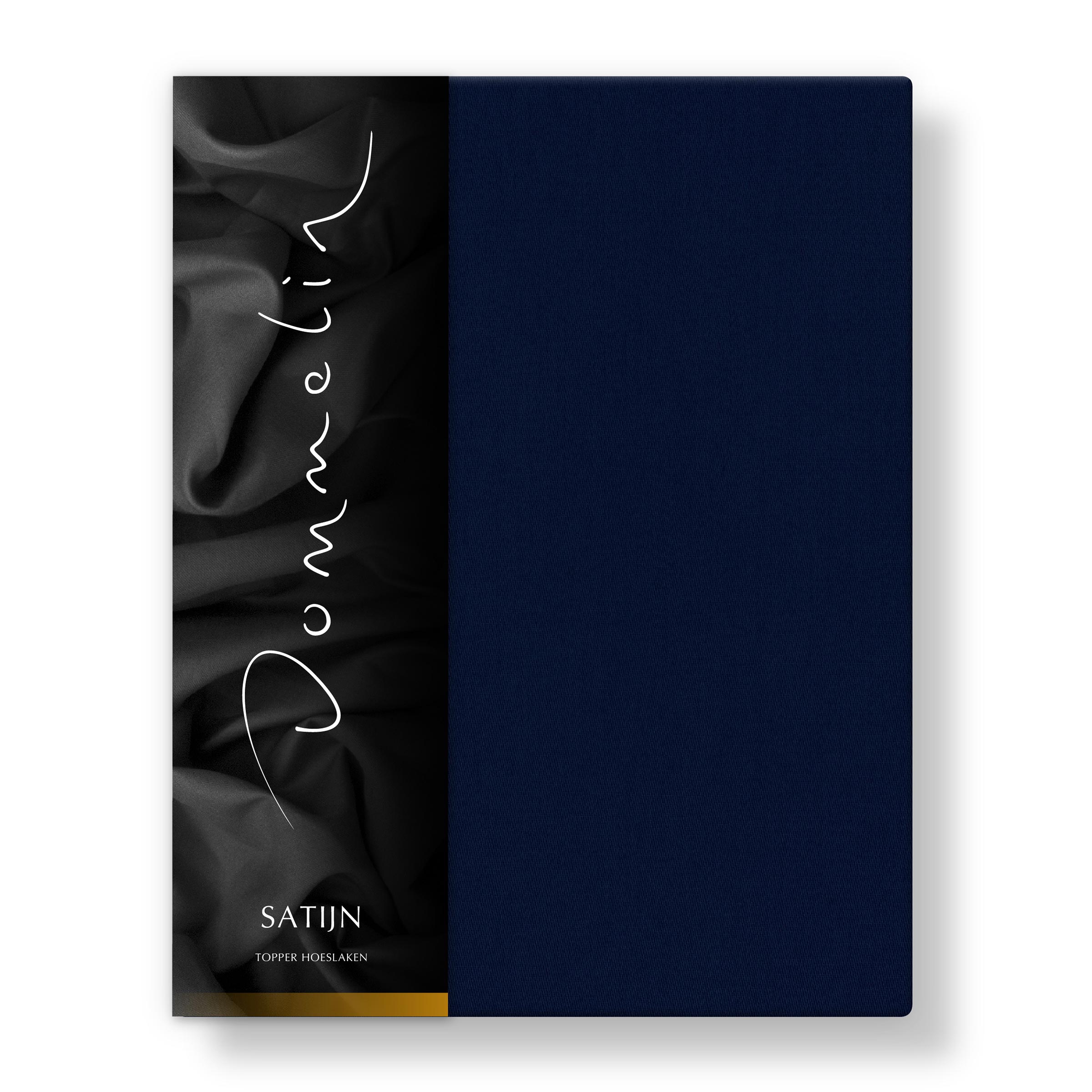Dommelin Topper Hoeslaken Satijn 300TC Navy 80 x 200 cm H14