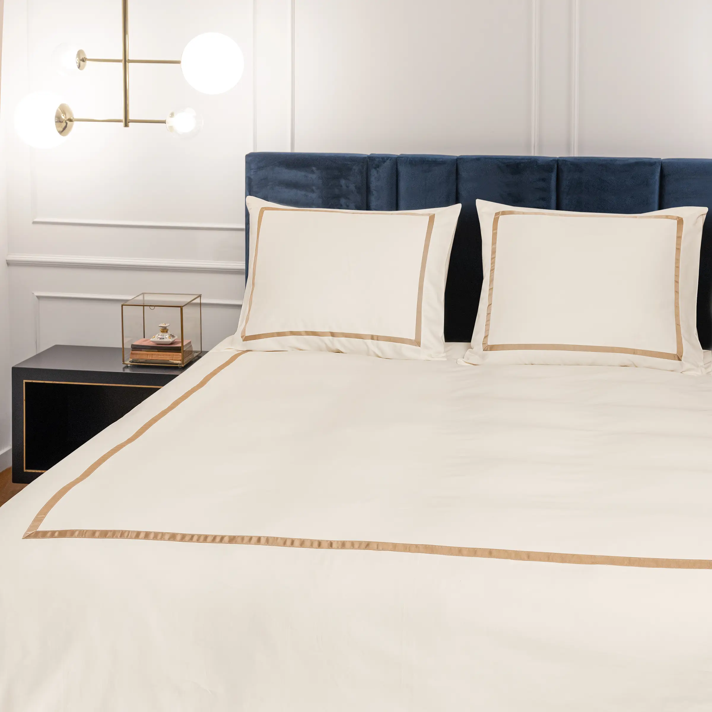 Dommelin Dekbedovertrekset Mirror Satijn 600TC Ecru