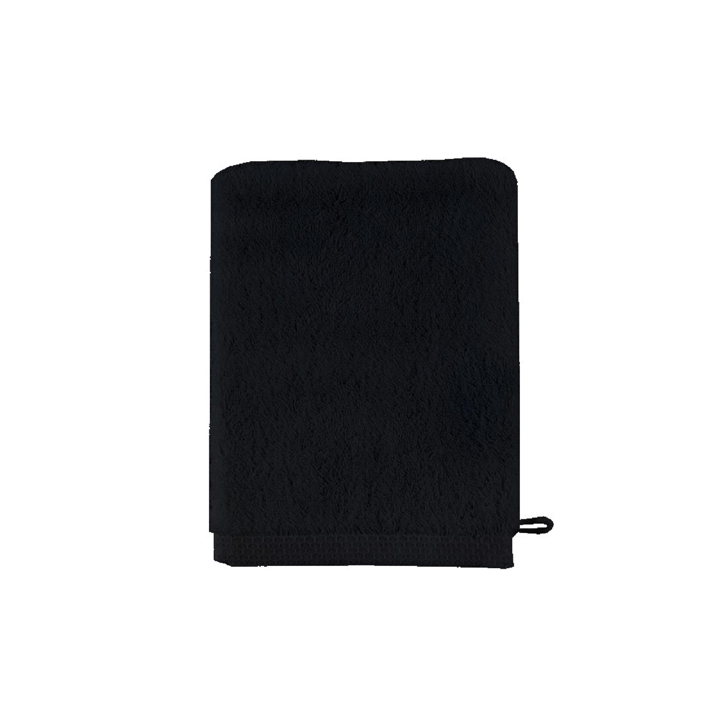 Essix Washandje Aqua Katoen 530 gr/m2 Zwart 16 x 21 cm (6st)