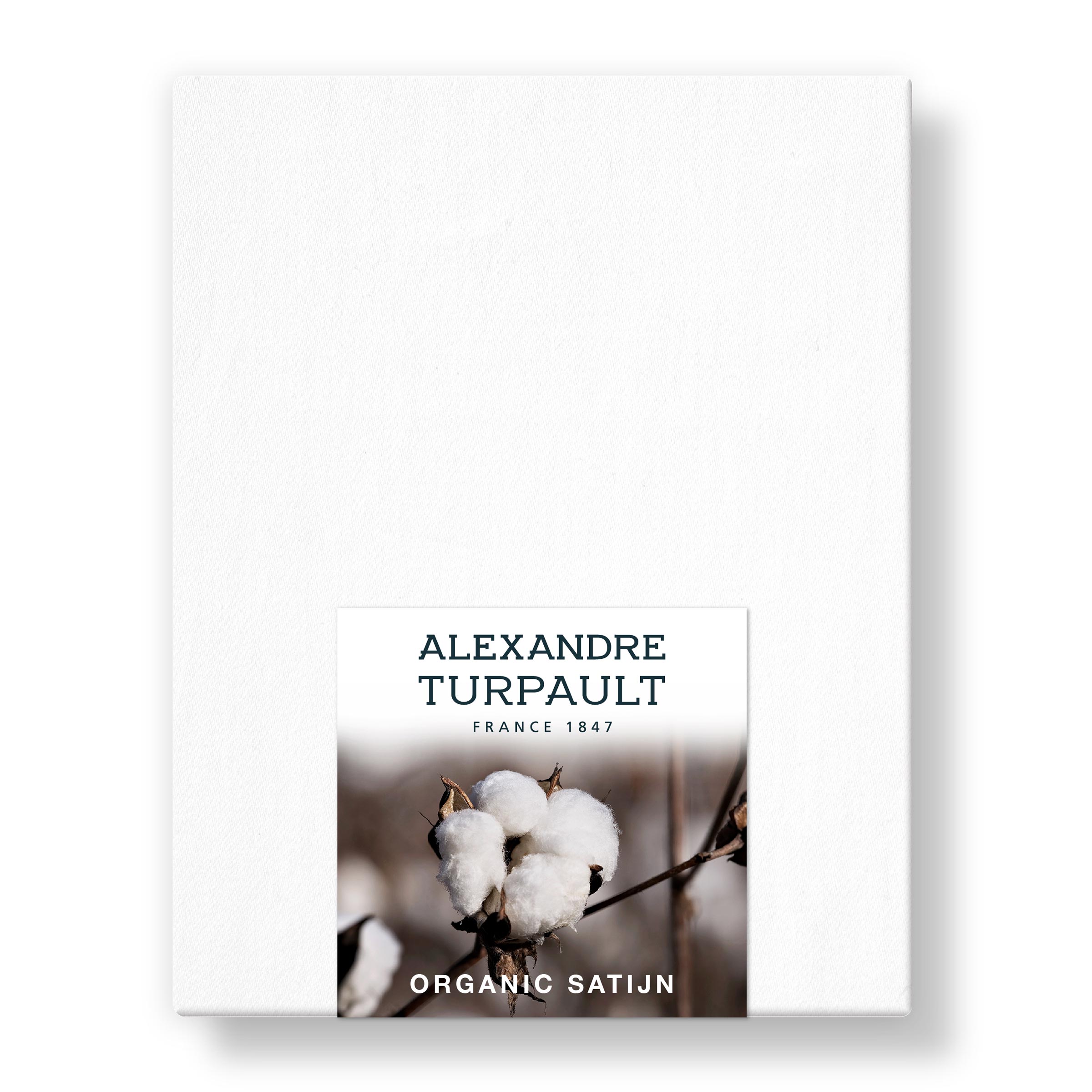 Alexandre Turpault Hoeslaken Hoge Hoek Teophile Organic Satijn 300TC Wit Alexandre Turpault Hoeslaken Hoge Hoek Teophile Organic Satijn 300TC Wit