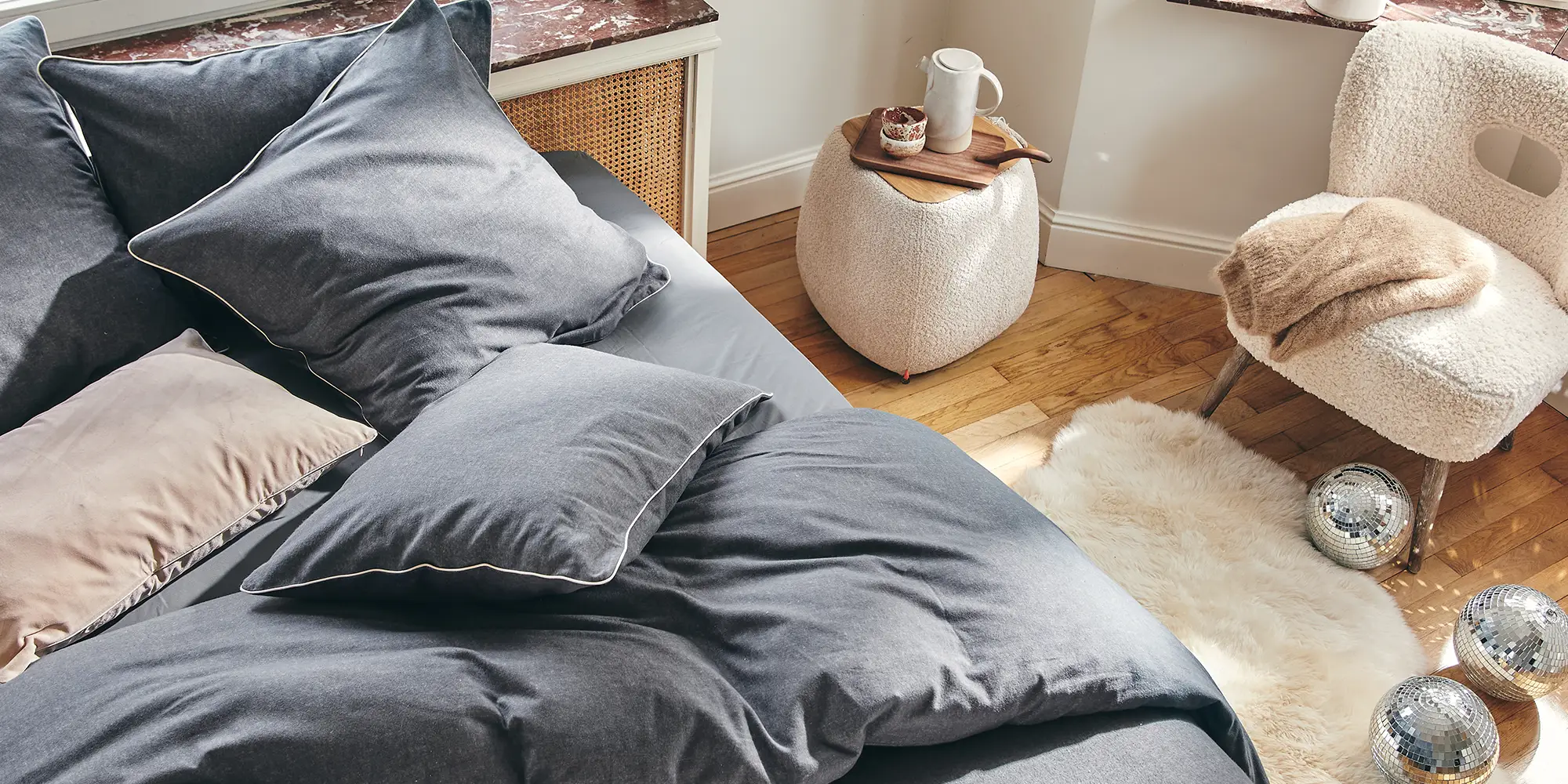Essix Dekbedovertrek Frisson Anthracite