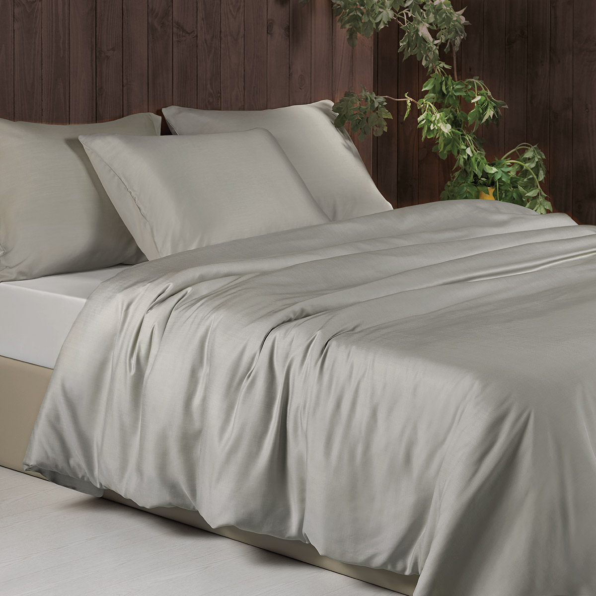 Dommelin Dekbedovertrekset Madeira Micromodal 300TC Lichtgrijs Dommelin Dekbedovertrekset Madeira Micromodal 300TC Lichtgrijs