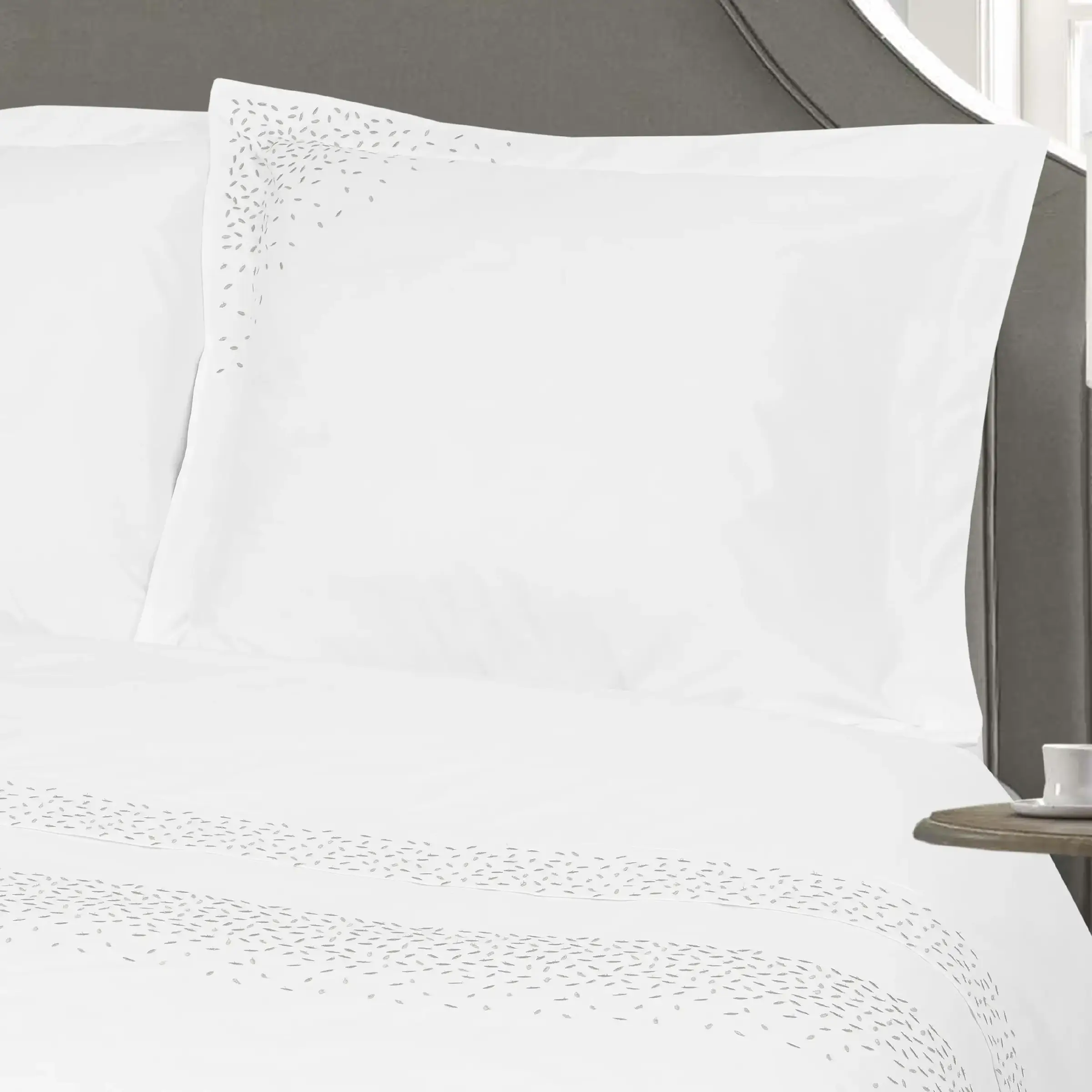 Dommelin Kussensloop Chicco Percal Zilver 60 x 70 cm   Dommelin Kussensloop Chicco Percal Zilver 60 x 70 cm