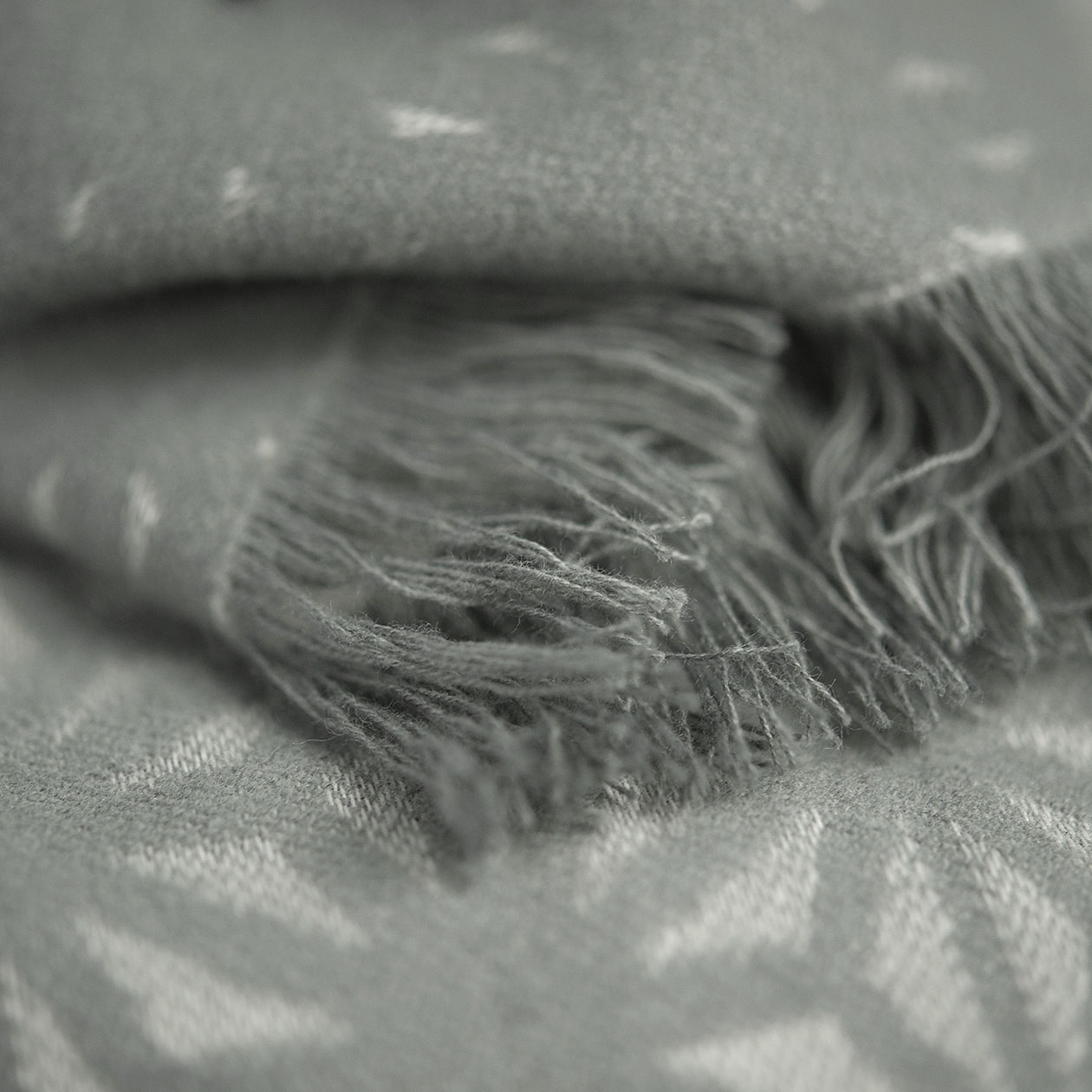 Dommelin Plaid Stella Katoen Groengrijs