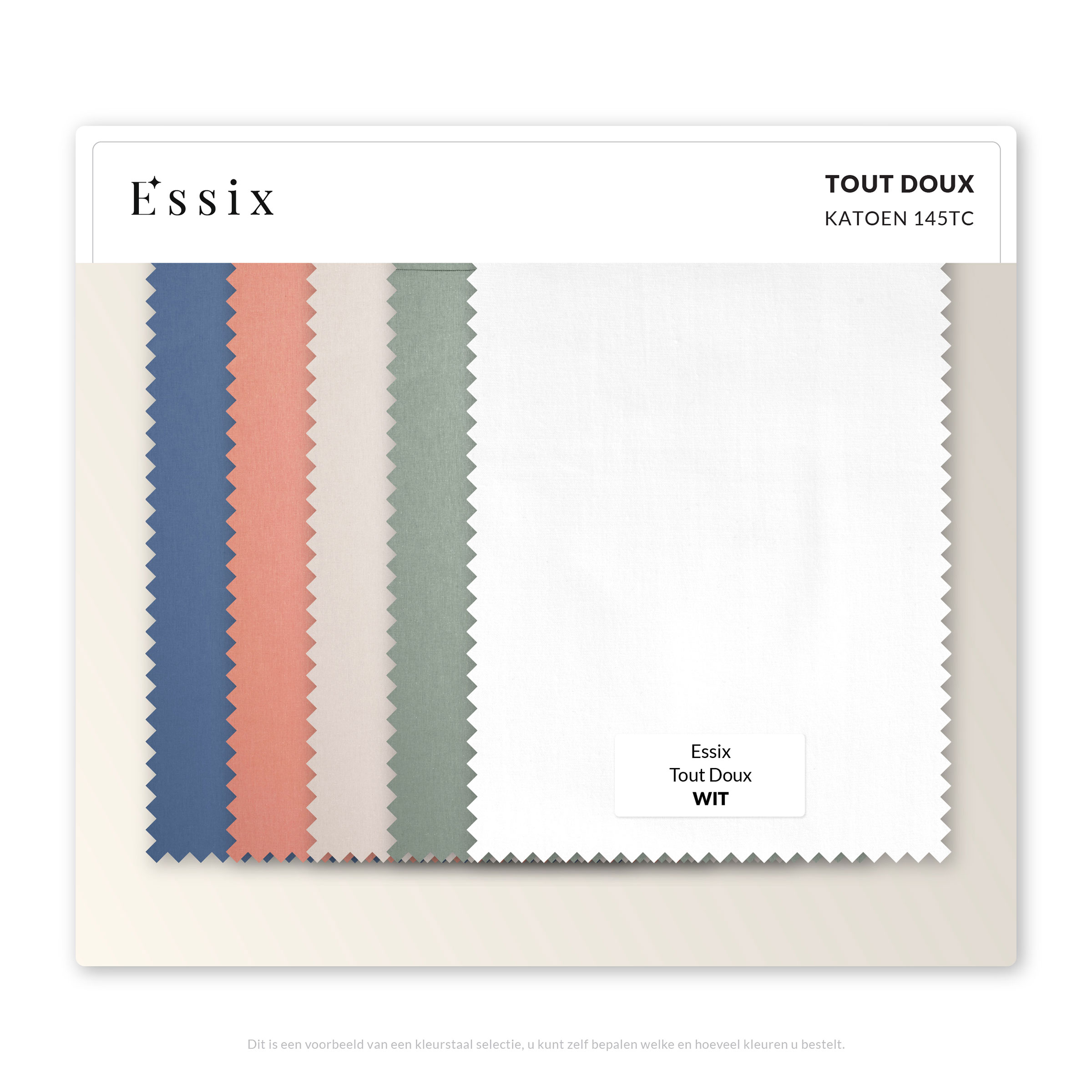 Essix Kleurstalen Tout Doux Katoen 145TC Essix Kleurstalen Tout Doux Katoen 145TC