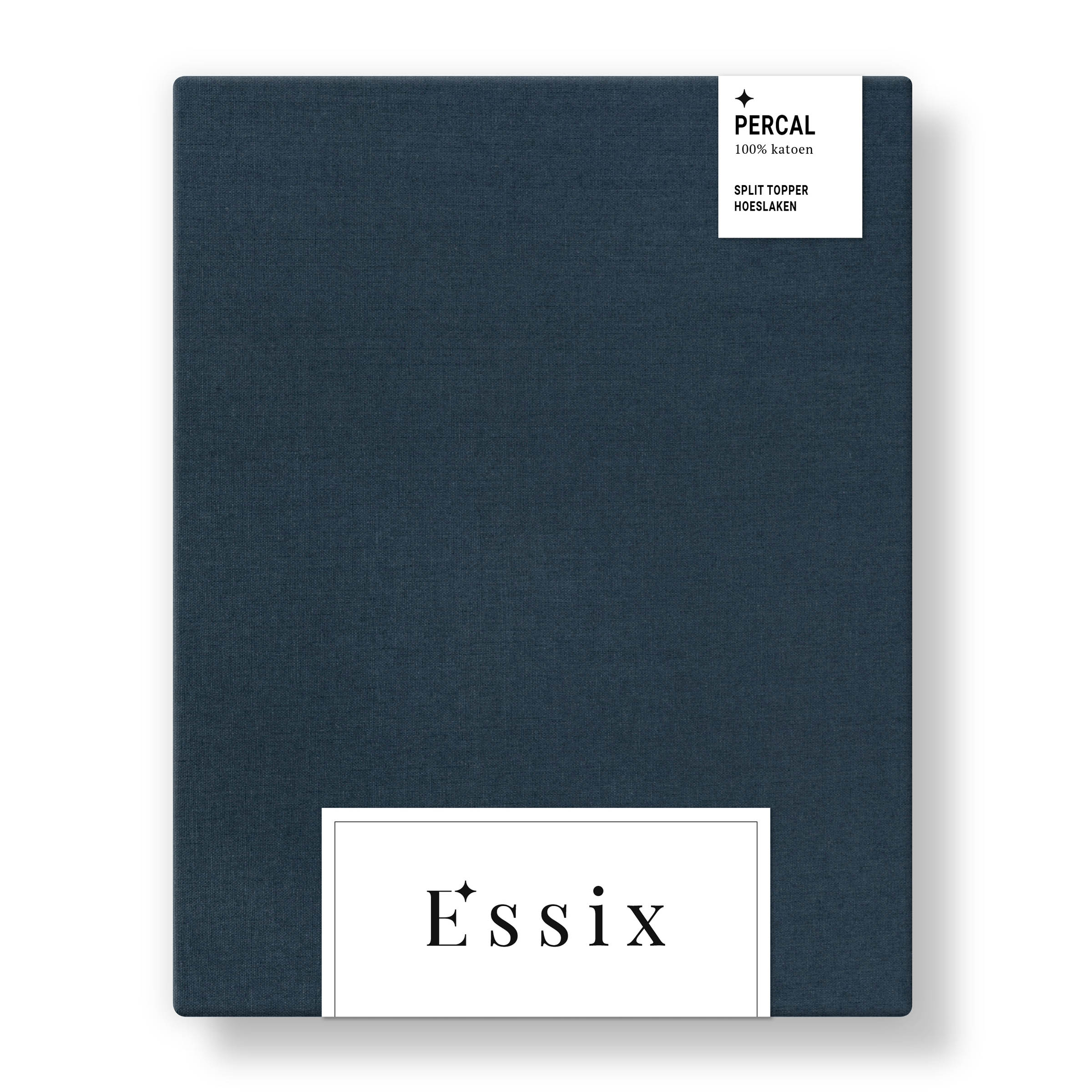 Essix Split Topper Hoeslaken Premiere Percal 200TC Bleu Nuit