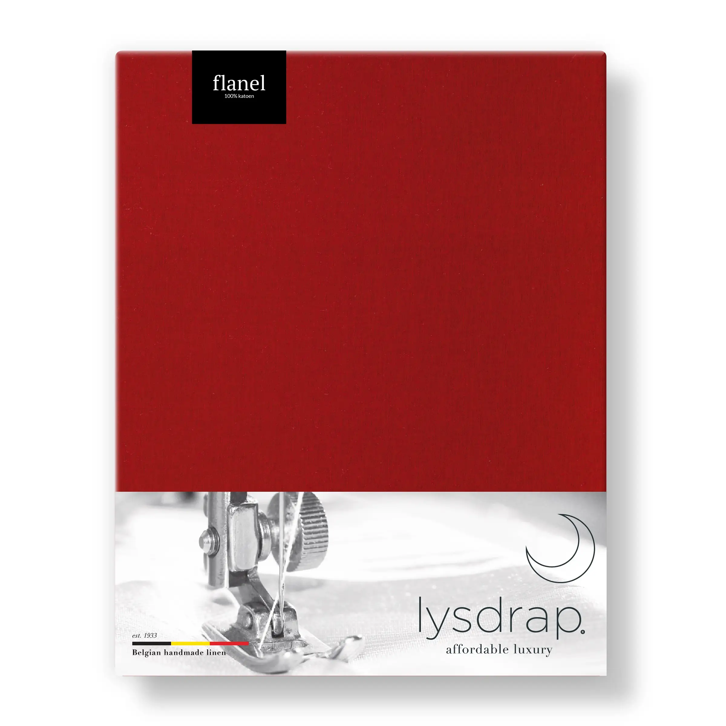 Lysdrap Hoeslaken Hoge Hoek Flanel 140 gr/m2 Red