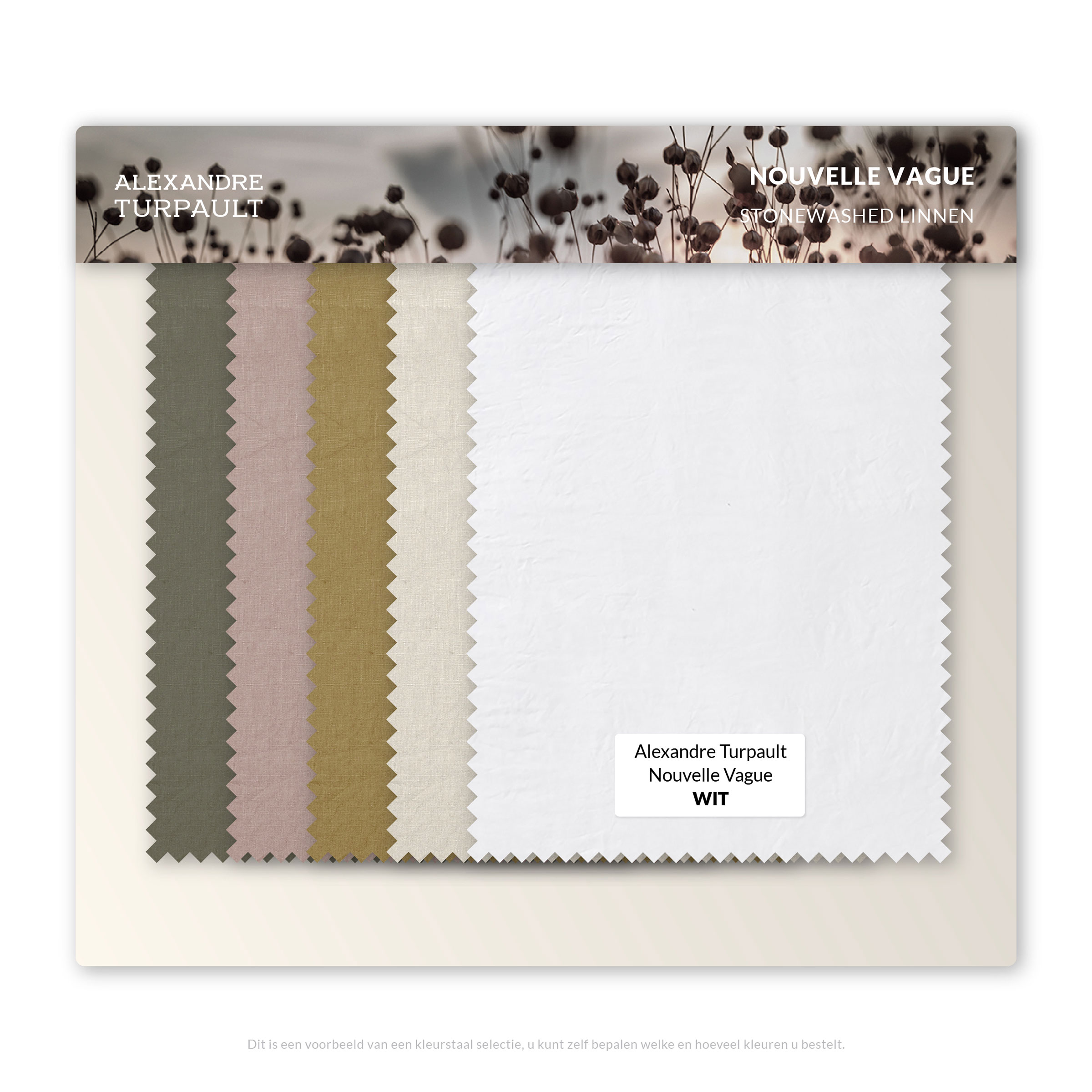Alexandre Turpault Kleurstalen Nouvelle Vague Stonewashed Linnen Alexandre Turpault Kleurstalen Nouvelle Vague Stonewashed Linnen