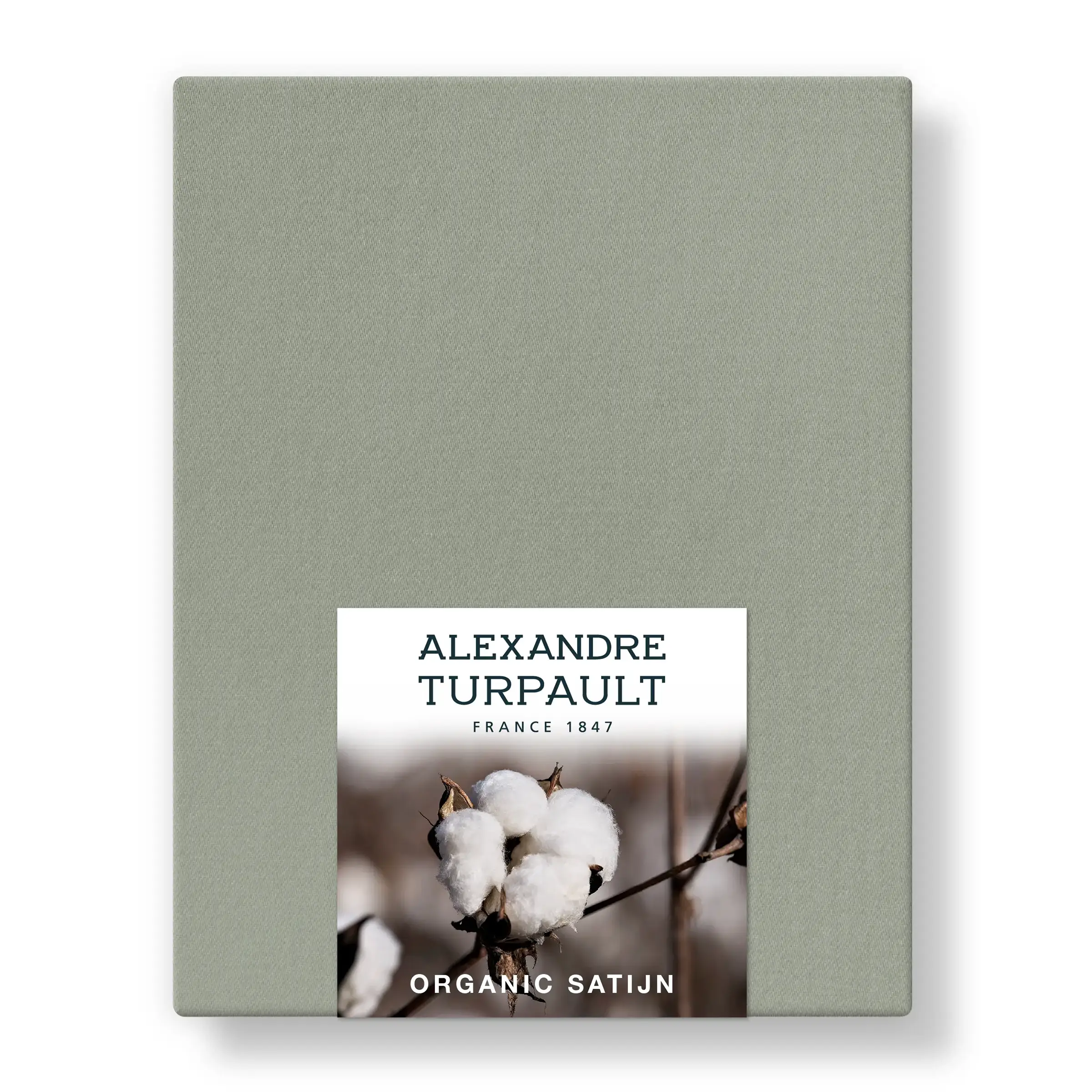 Alexandre Turpault Hoeslaken Teophile Organic Satijn 300TC Linden Green 90 x 200 cm H30 Alexandre Turpault Hoeslaken Teophile Organic Satijn 300TC Linden Green 90 x 200 cm H30
