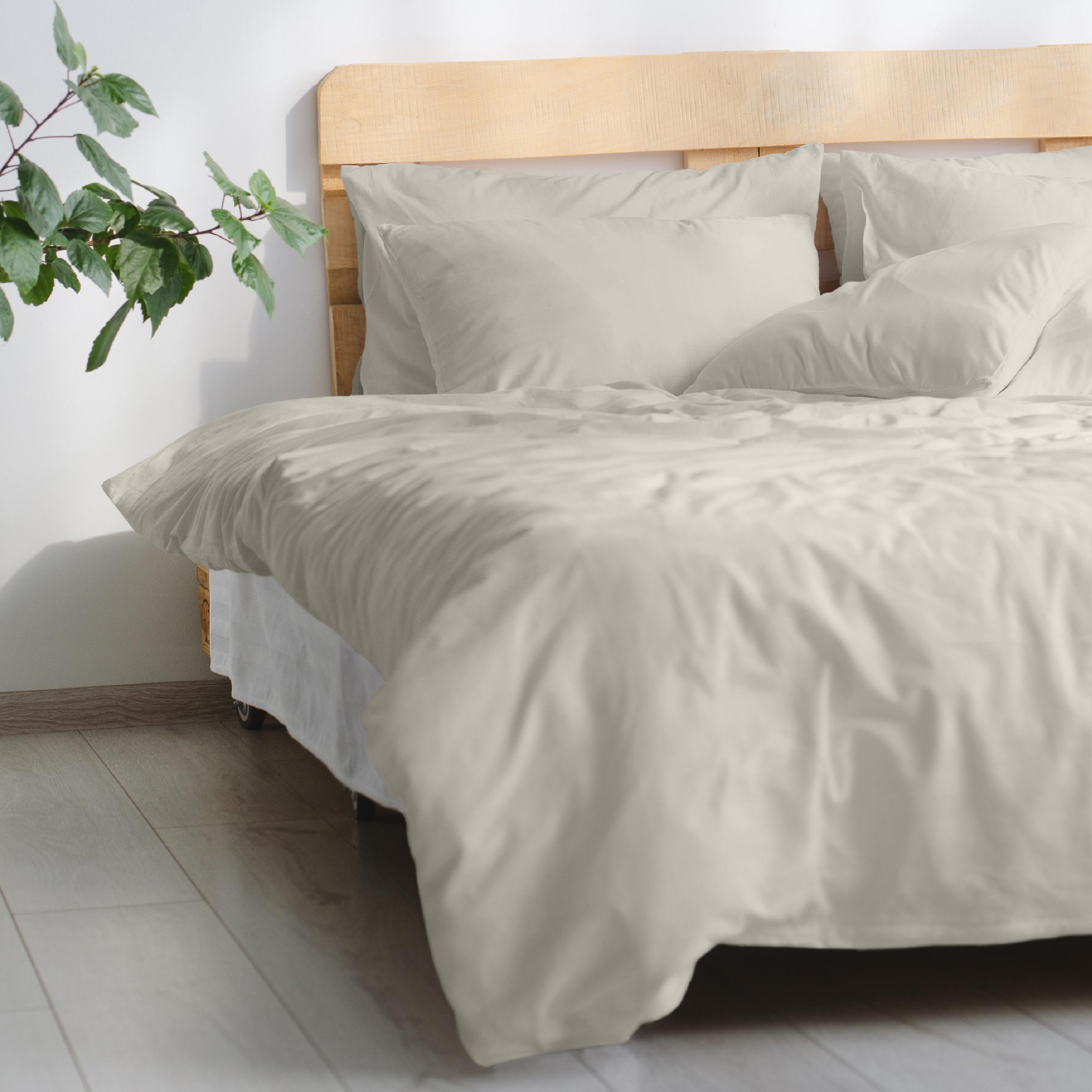 Dommelin Dekbedovertrek Set Katoen 180TC Beige  Meubels, Bed, Laken