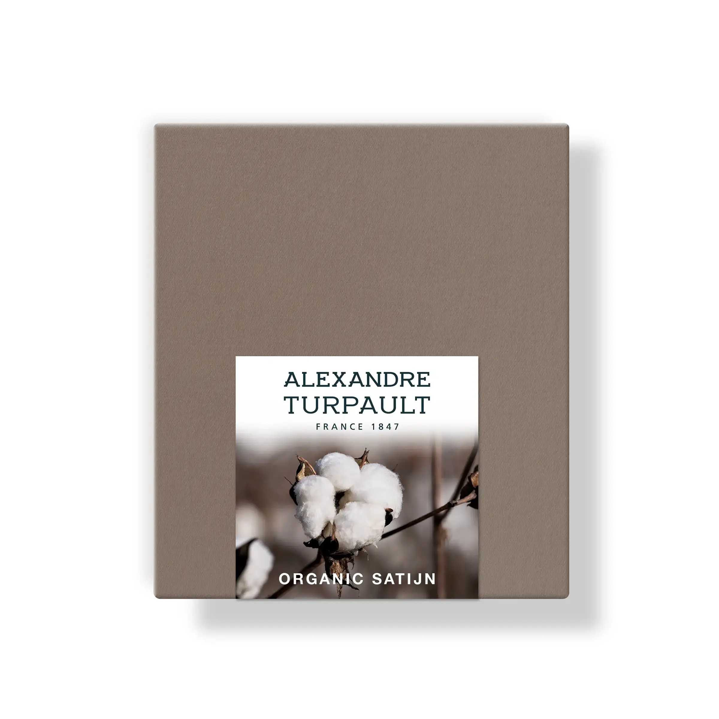 Alexandre Turpault Kussensloop Teophile Organic Satijn 300TC Deer Brown Alexandre Turpault Kussensloop Teophile Organic Satijn 300TC Deer Brown
