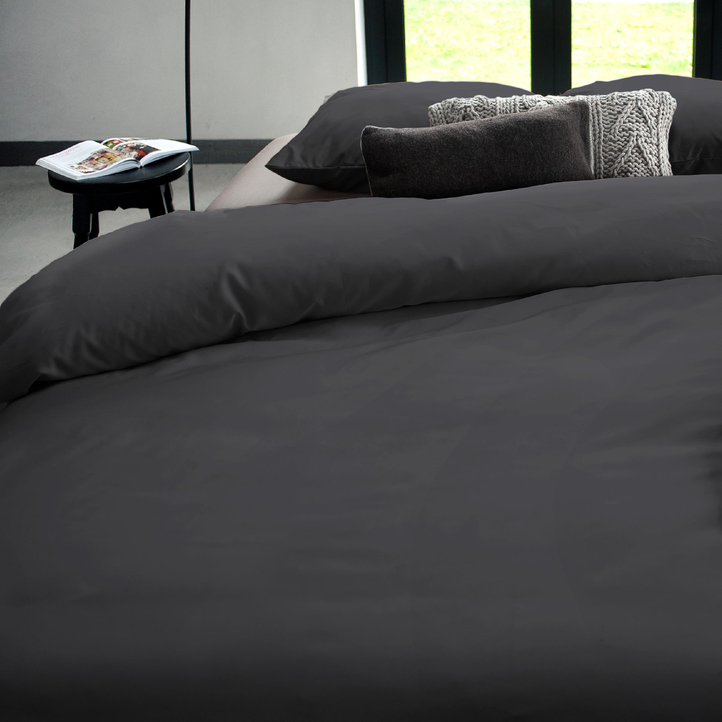Dommelin Dekbedovertrek Set Satijn 600TC Basalt  Meubels, Bed, Laken