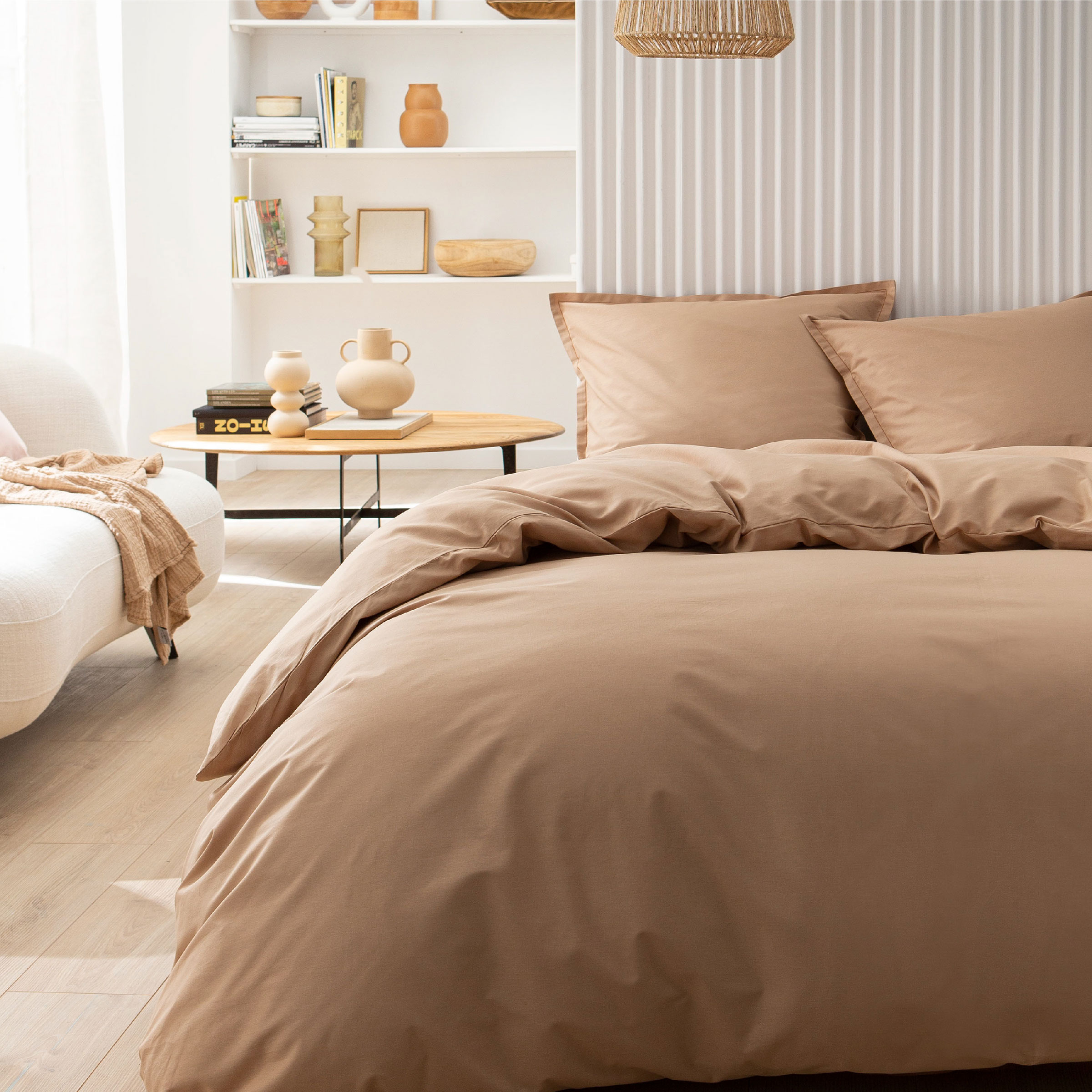 Essix Dekbedovertrek Set Tout Doux Katoen 145TC Sable  Essix Dekbedovertrek Set Tout Doux Katoen 145TC Sable