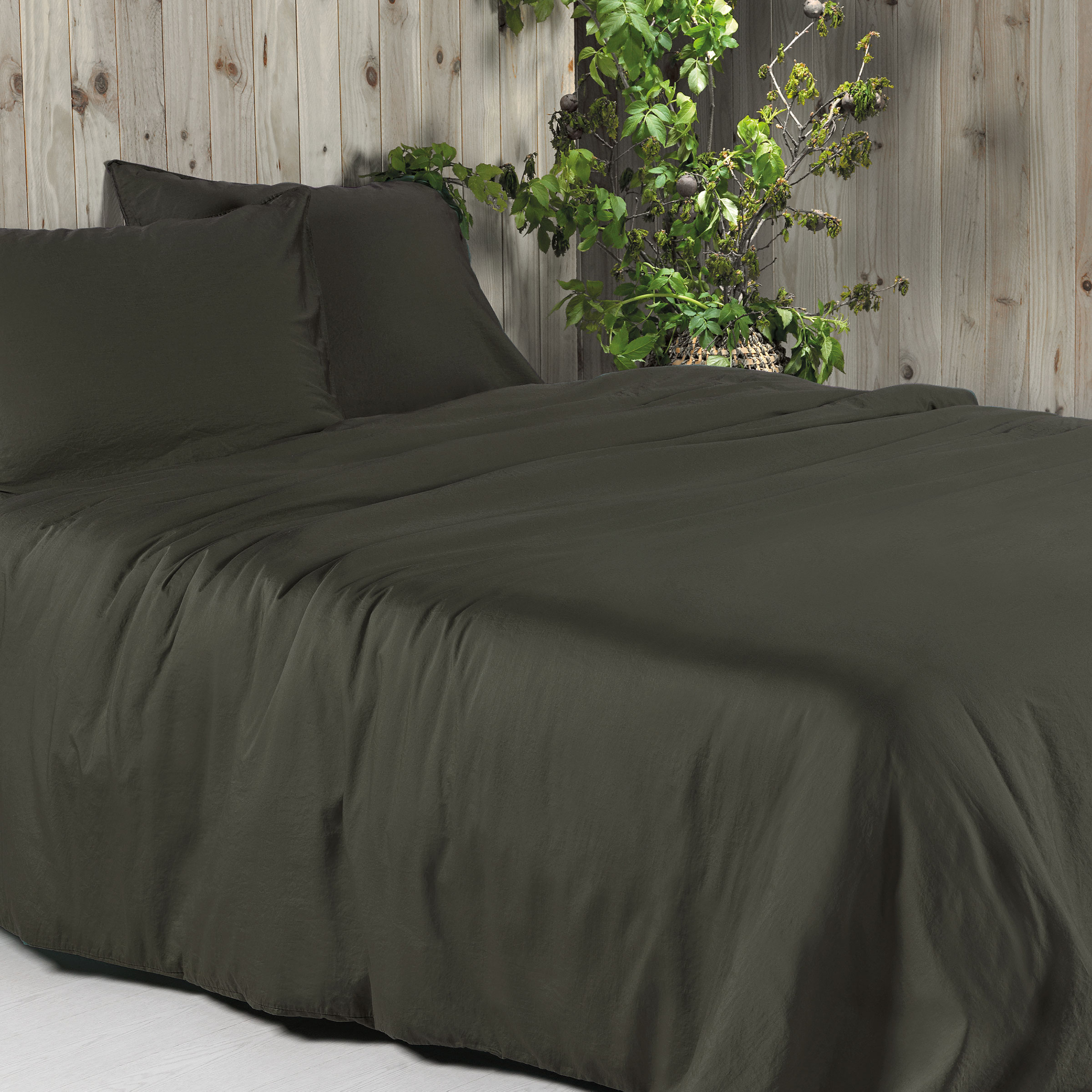 Dommelin Dekbedovertrekset Lavado Stonewashed Satijn 300TC Leem Dommelin Dekbedovertrekset Lavado Stonewashed Satijn 300TC Leem