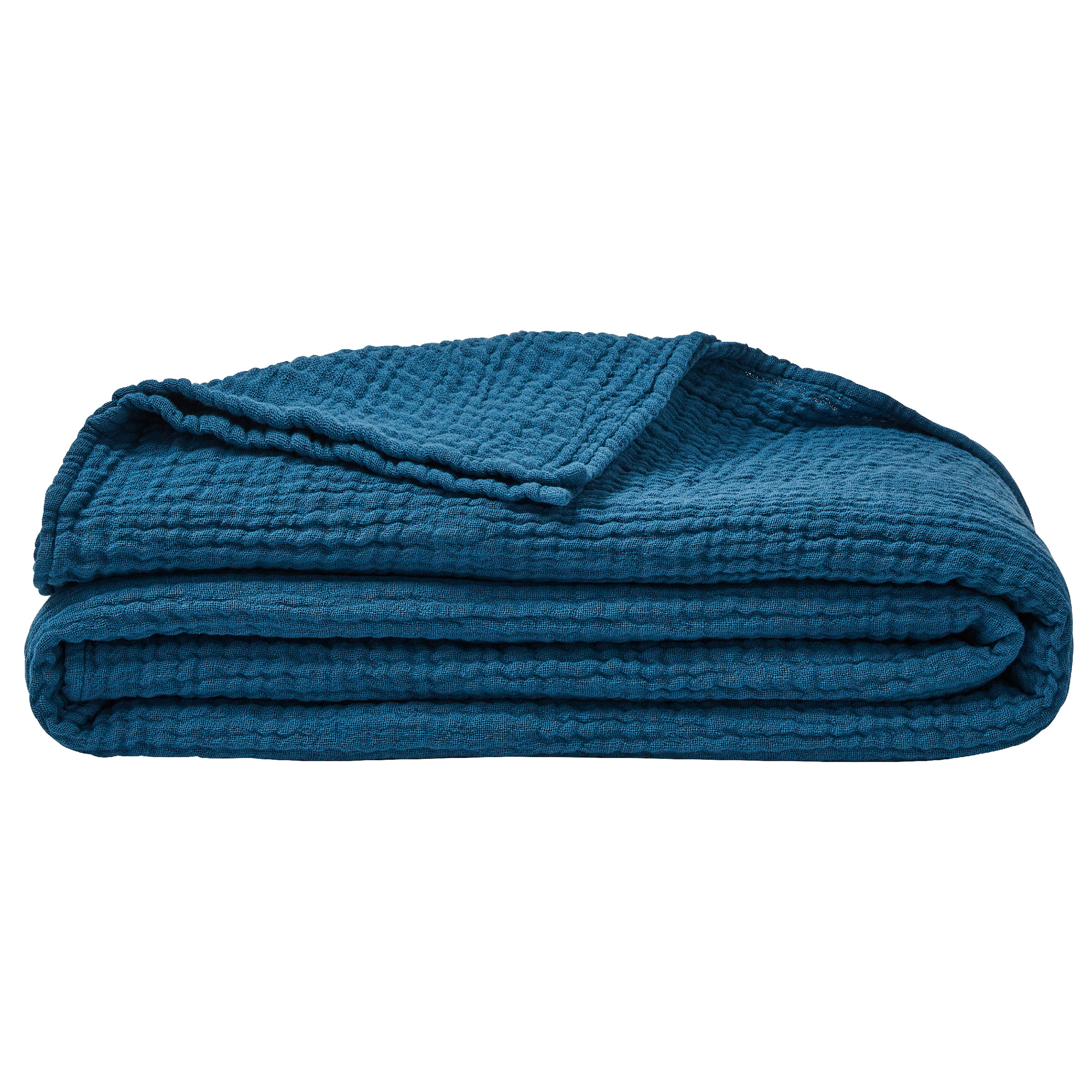 Essix Sprei Jazzy Stonewashed Katoengaas Bleu Petrole 260 x 240 cm Essix Sprei Jazzy Stonewashed Katoengaas Bleu Petrole 260 x 240 cm