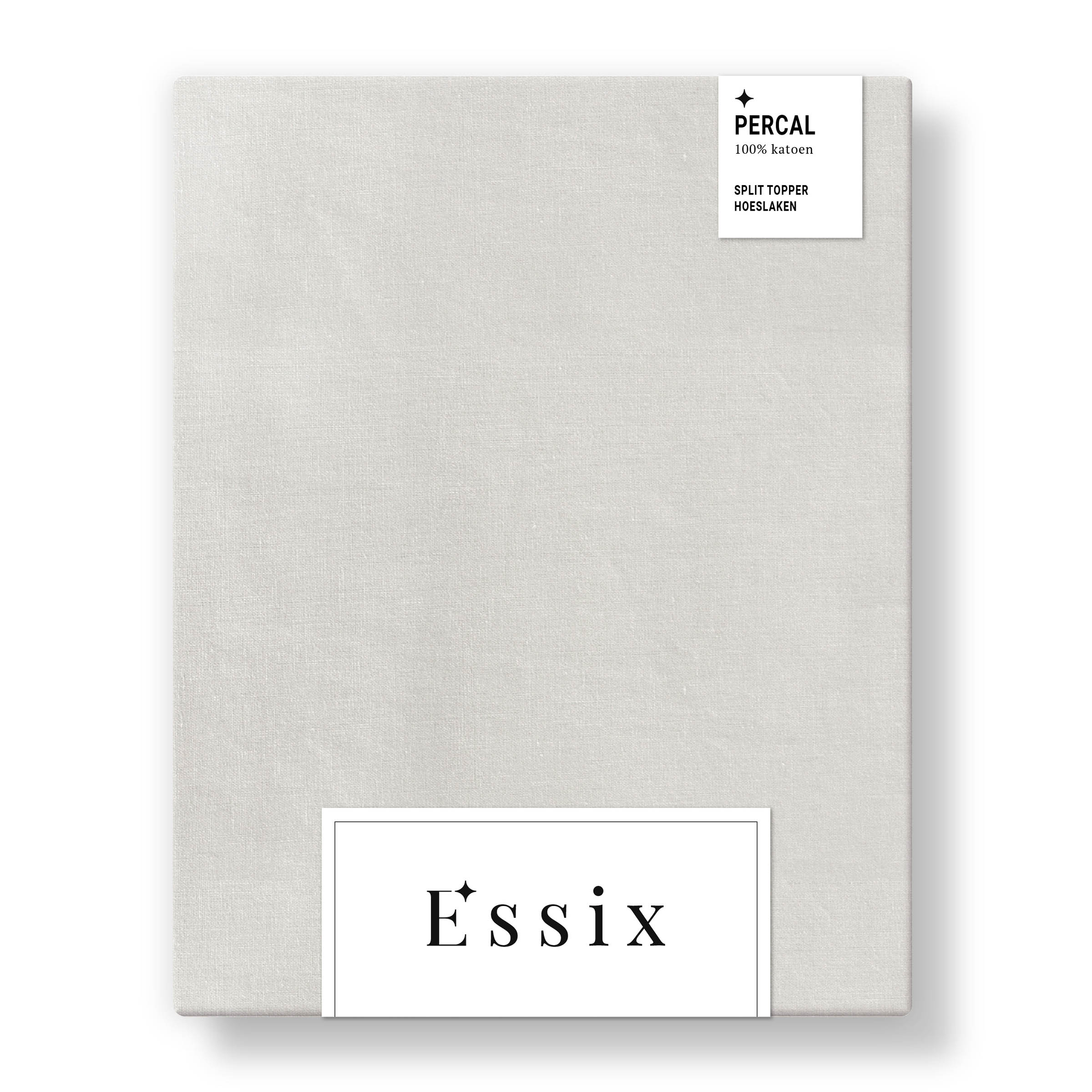 Essix Split Topper Hoeslaken Premiere Percal 200TC Gris Perle