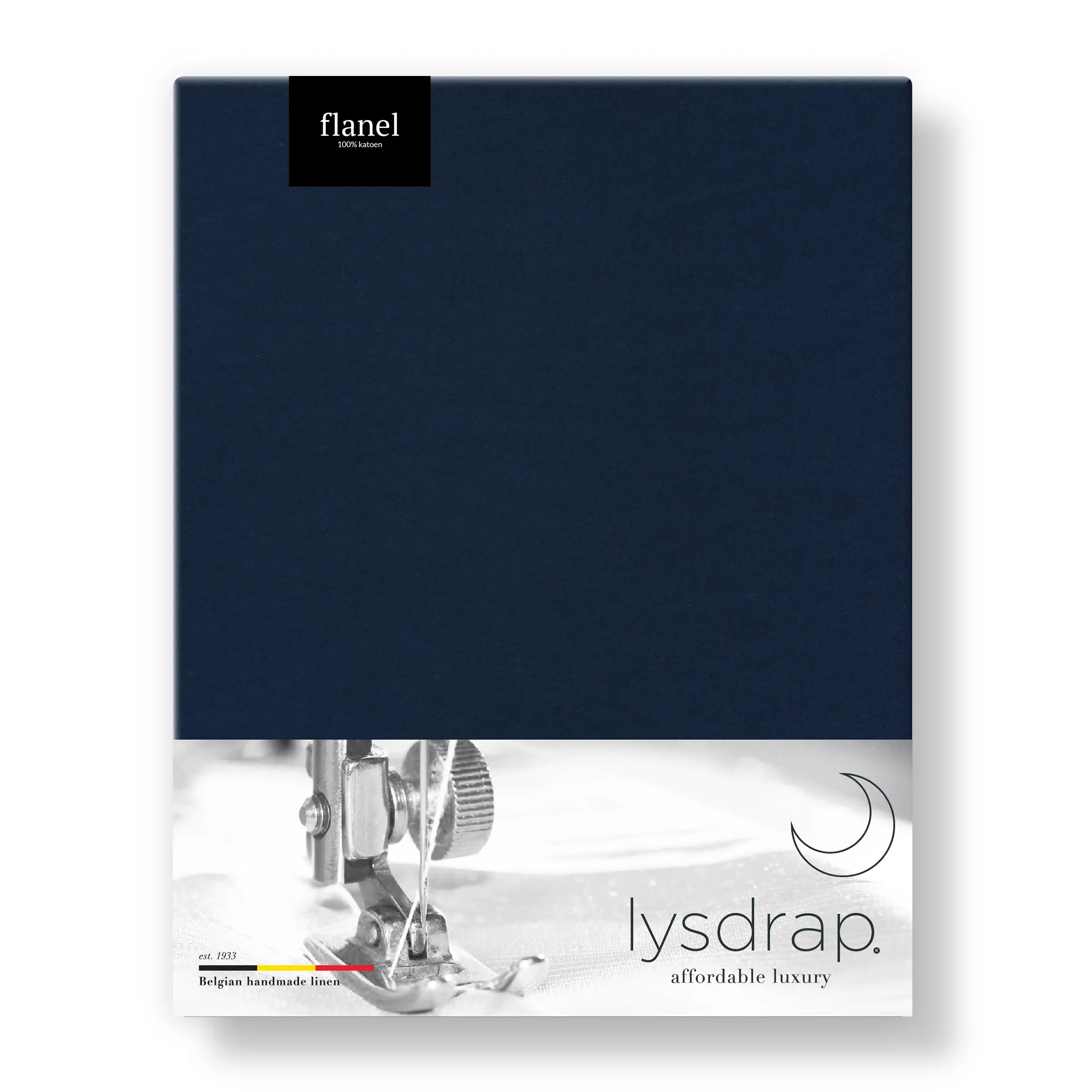 Lysdrap Hoeslaken Flanel 140 gr/m2 Navy