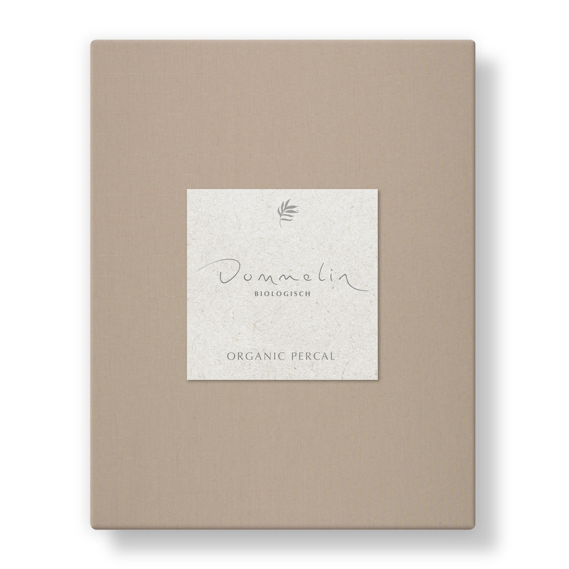 Dommelin Split Hoeslaken Hoge Hoek Organic Percal 200TC Hazelnoot
